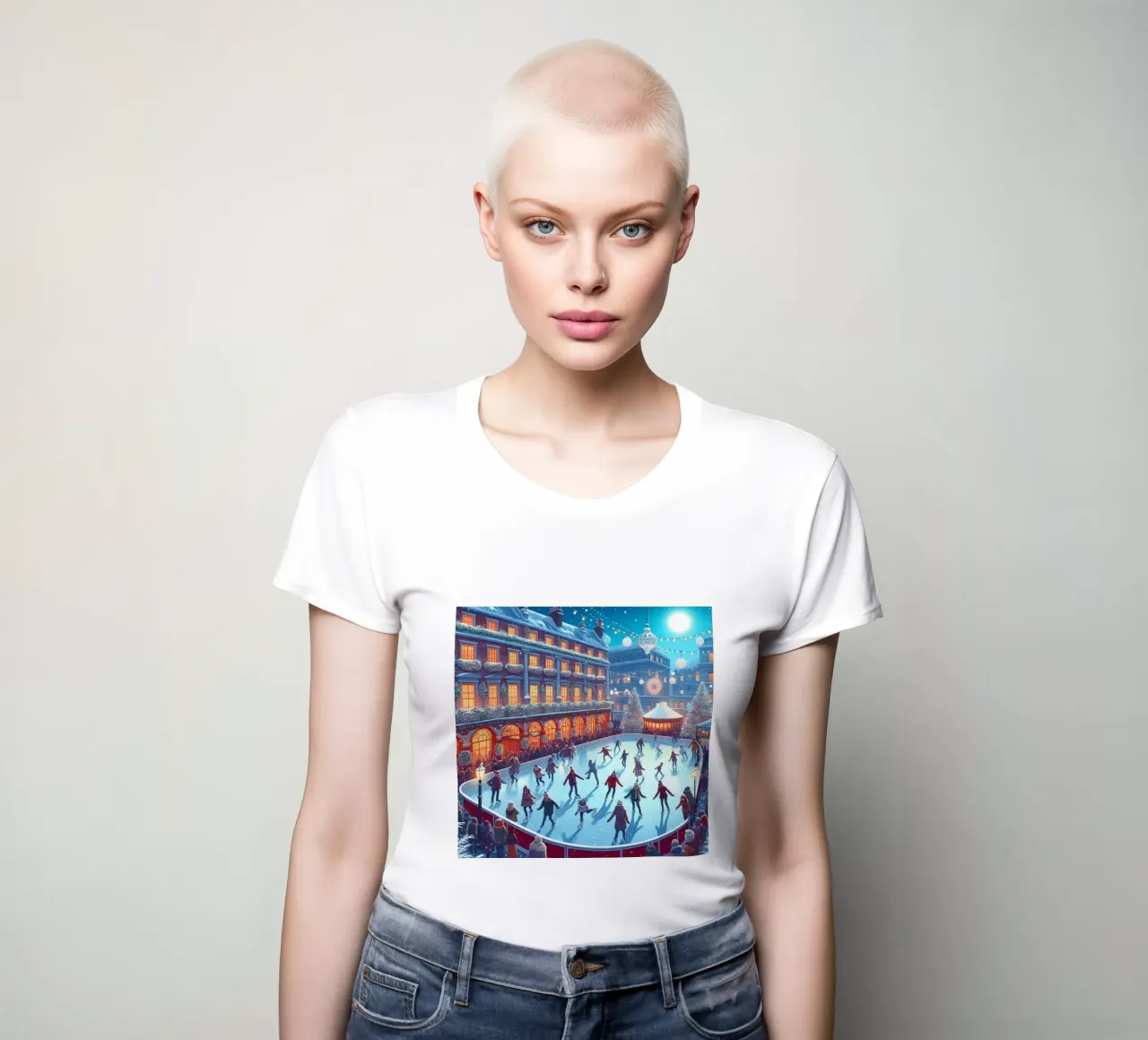 PISTA DI GHIACCIO NATALIZIA t-shirt da donna da ARTOMATIC