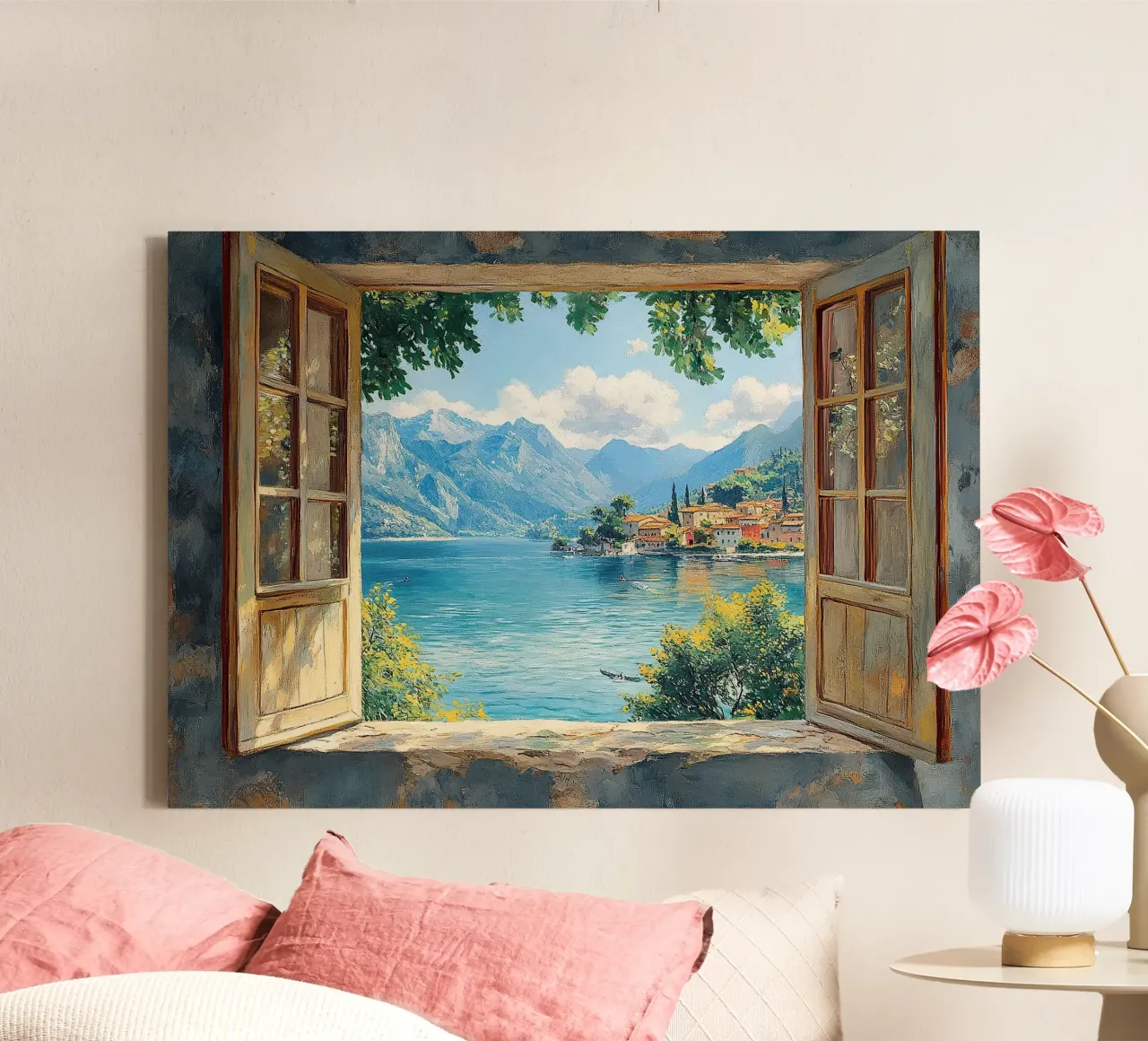 Matisse inspiriert "Air, Light, and Color" canvas with Floater frame by Nikis Art Studio