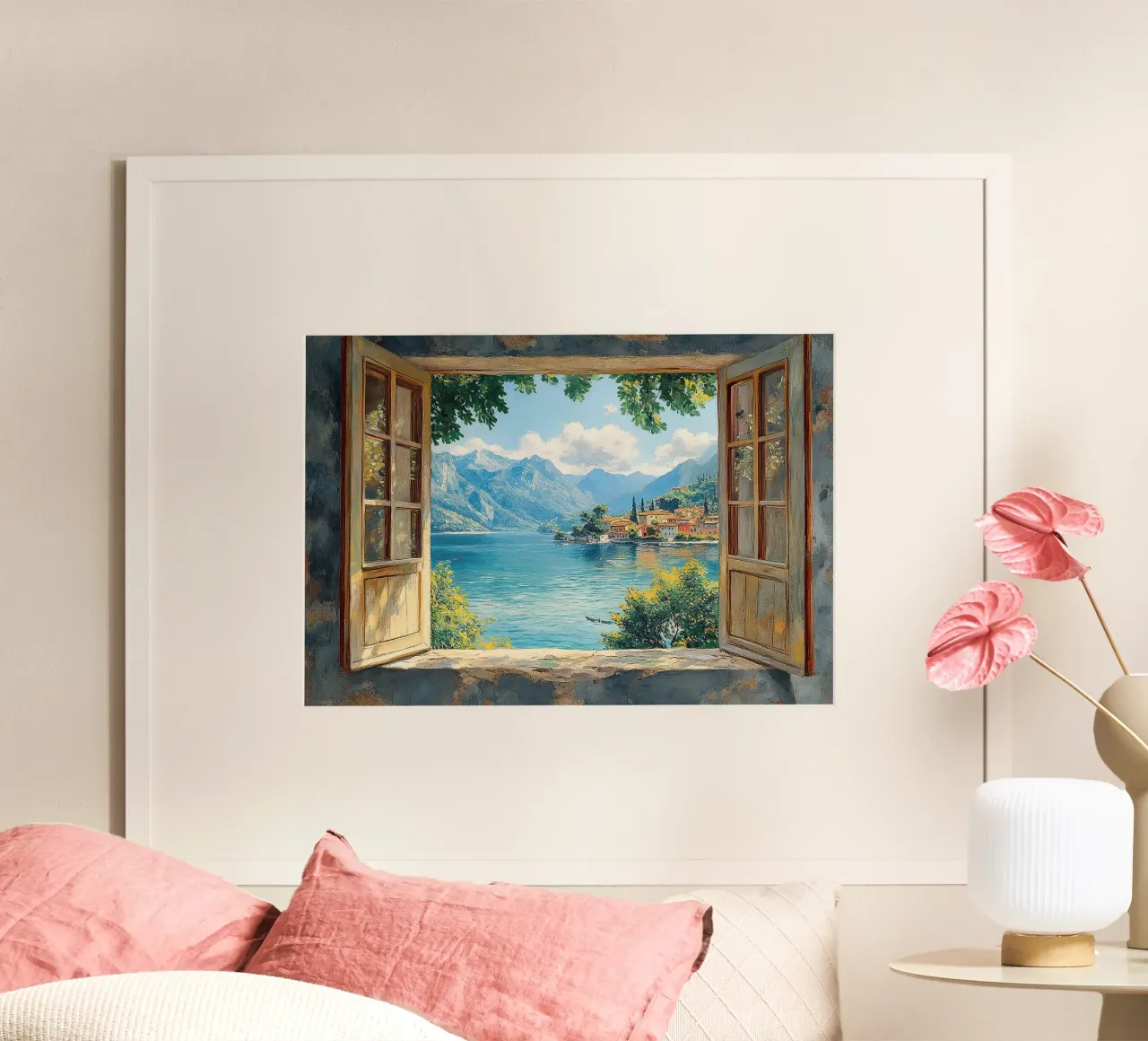 Matisse ha ispirato "Aria, luce e colore". poster con telaio in plastica da Nikis Art Studio