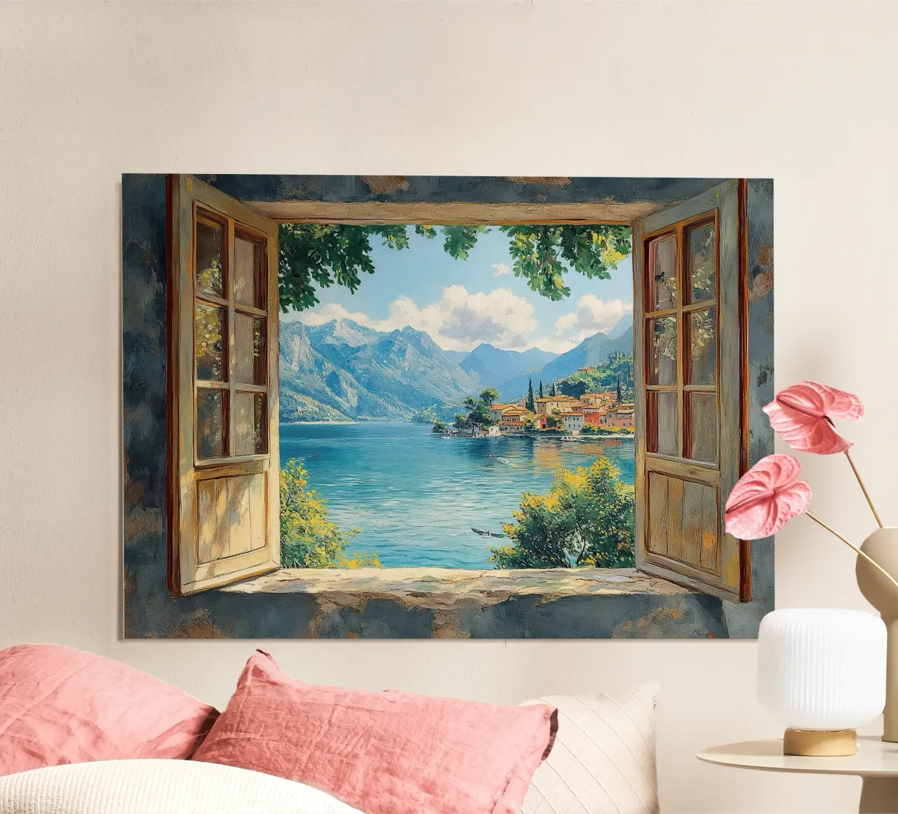 Matisse ha ispirato "Aria, luce e colore". poster con telaio in plastica da Nikis Art Studio