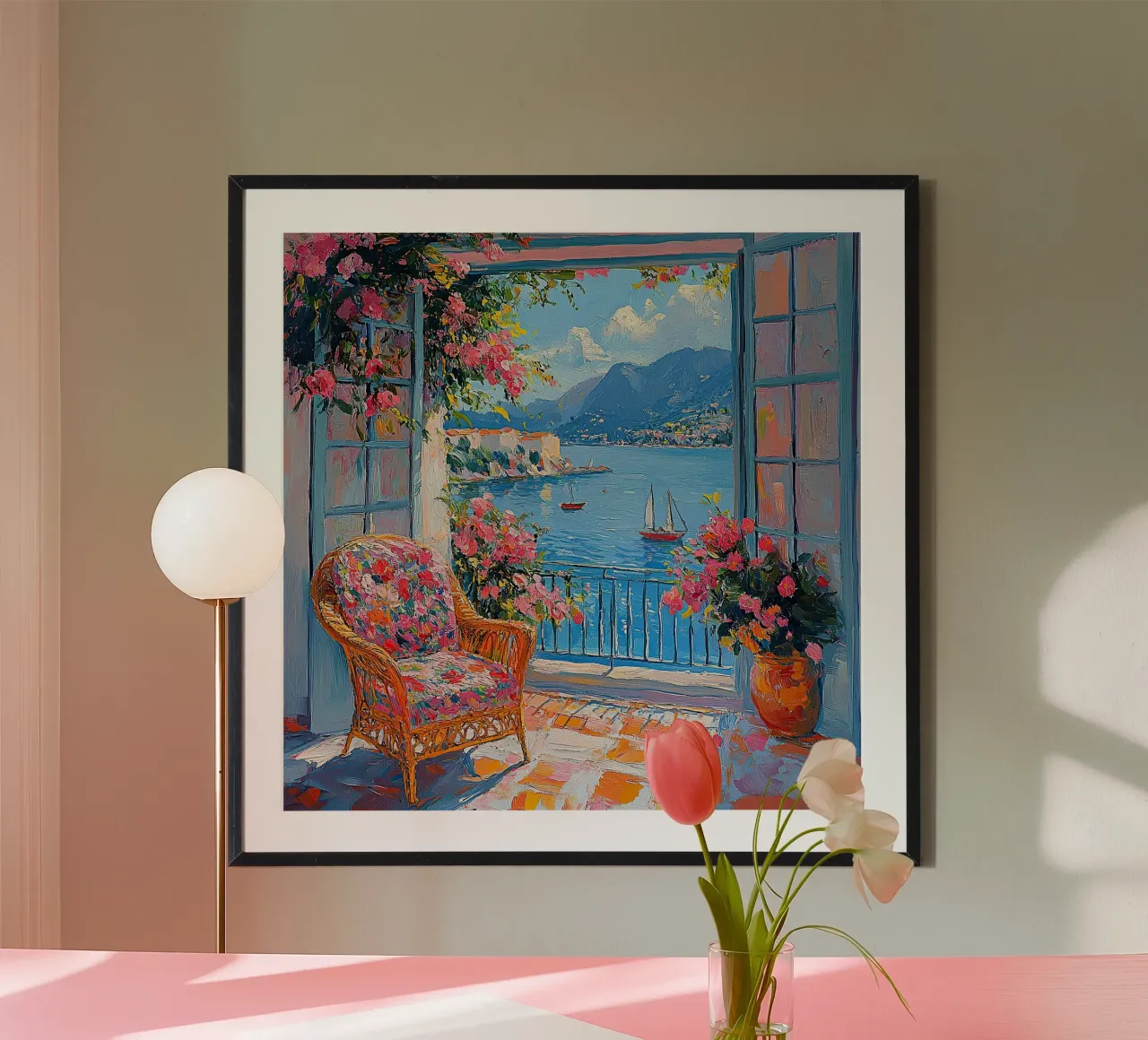 Henri Matisse inspiriert "The Open Frame of Life" poster with plastic frame by Nikis Art Studio