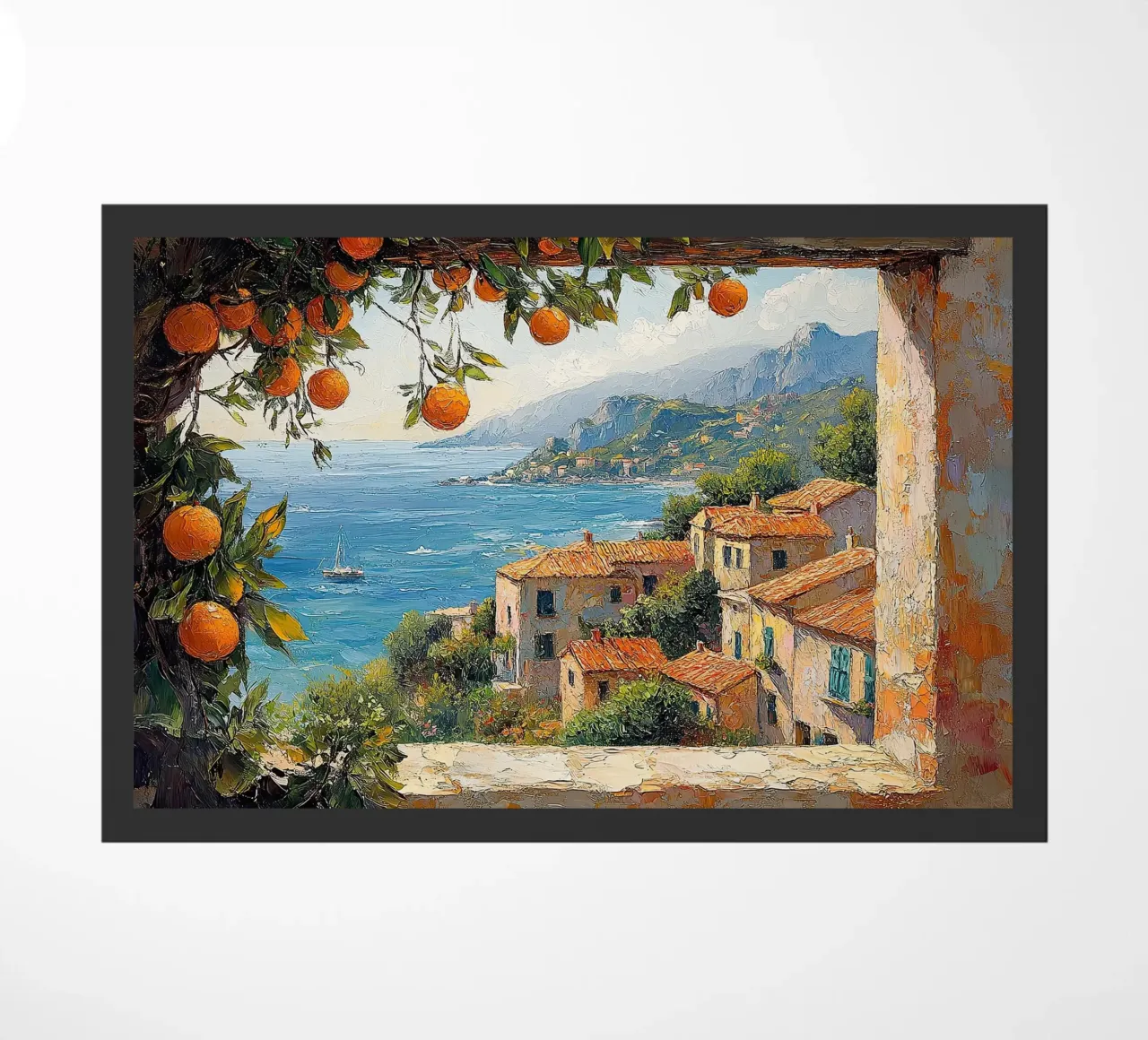 Sunlit Symphony doormat by Nikis Art Studio