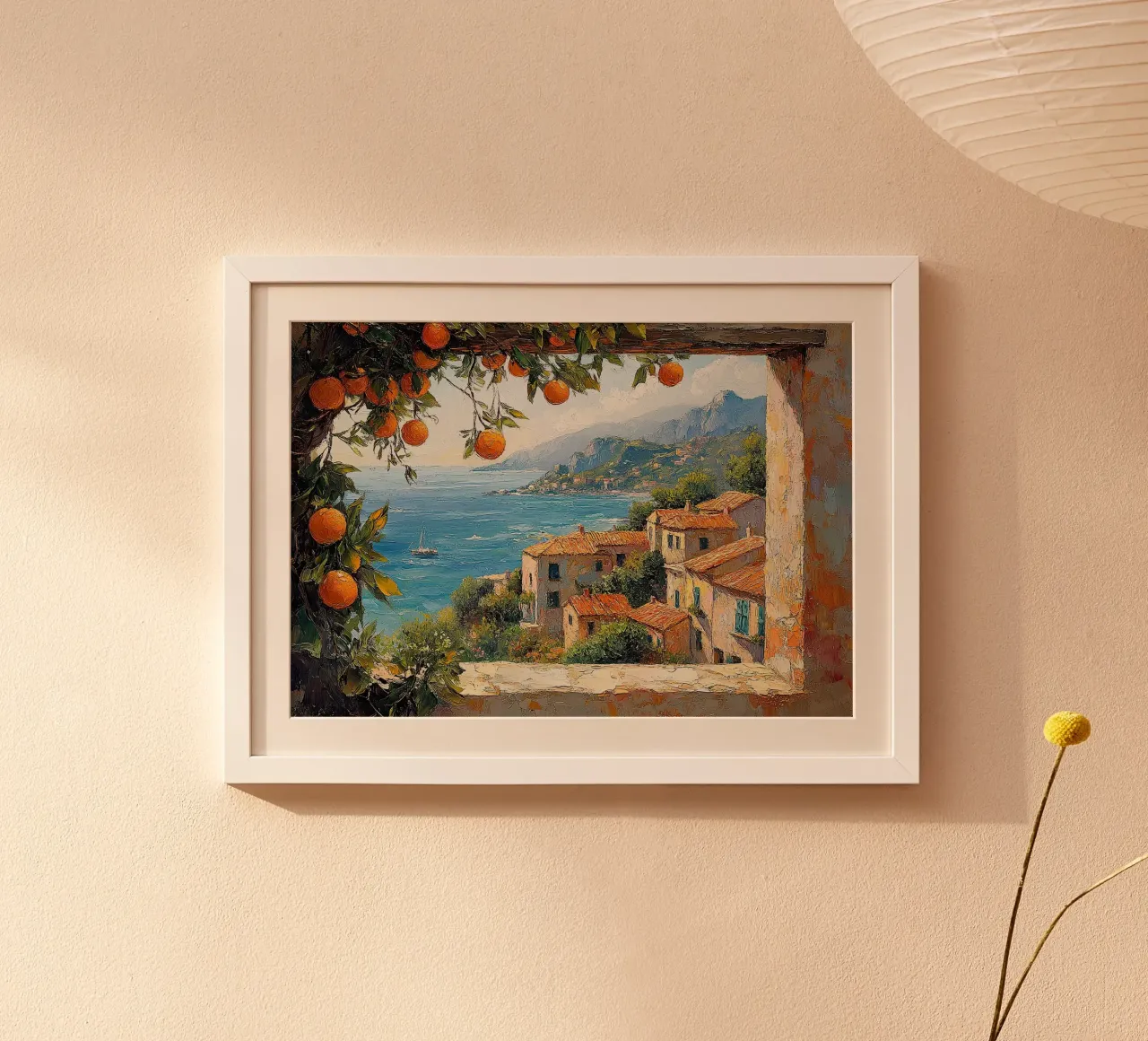 Zonovergoten Symfonie poster met houten frame van Nikis Art Studio