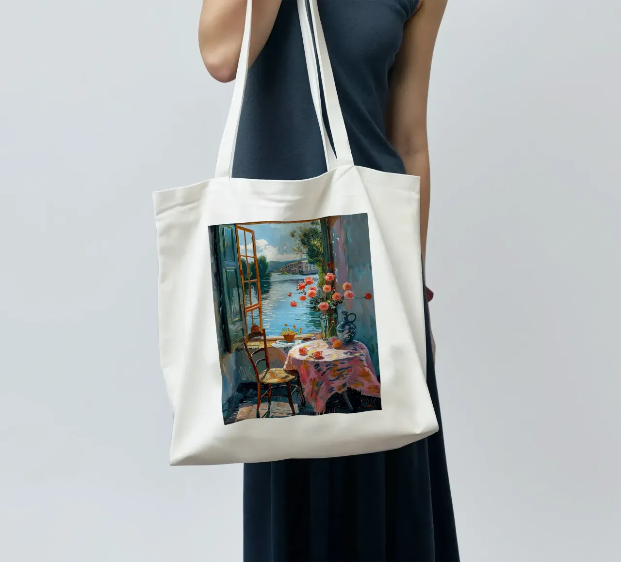 Il mondo ci aspetta borsa in juta da Nikis Art Studio