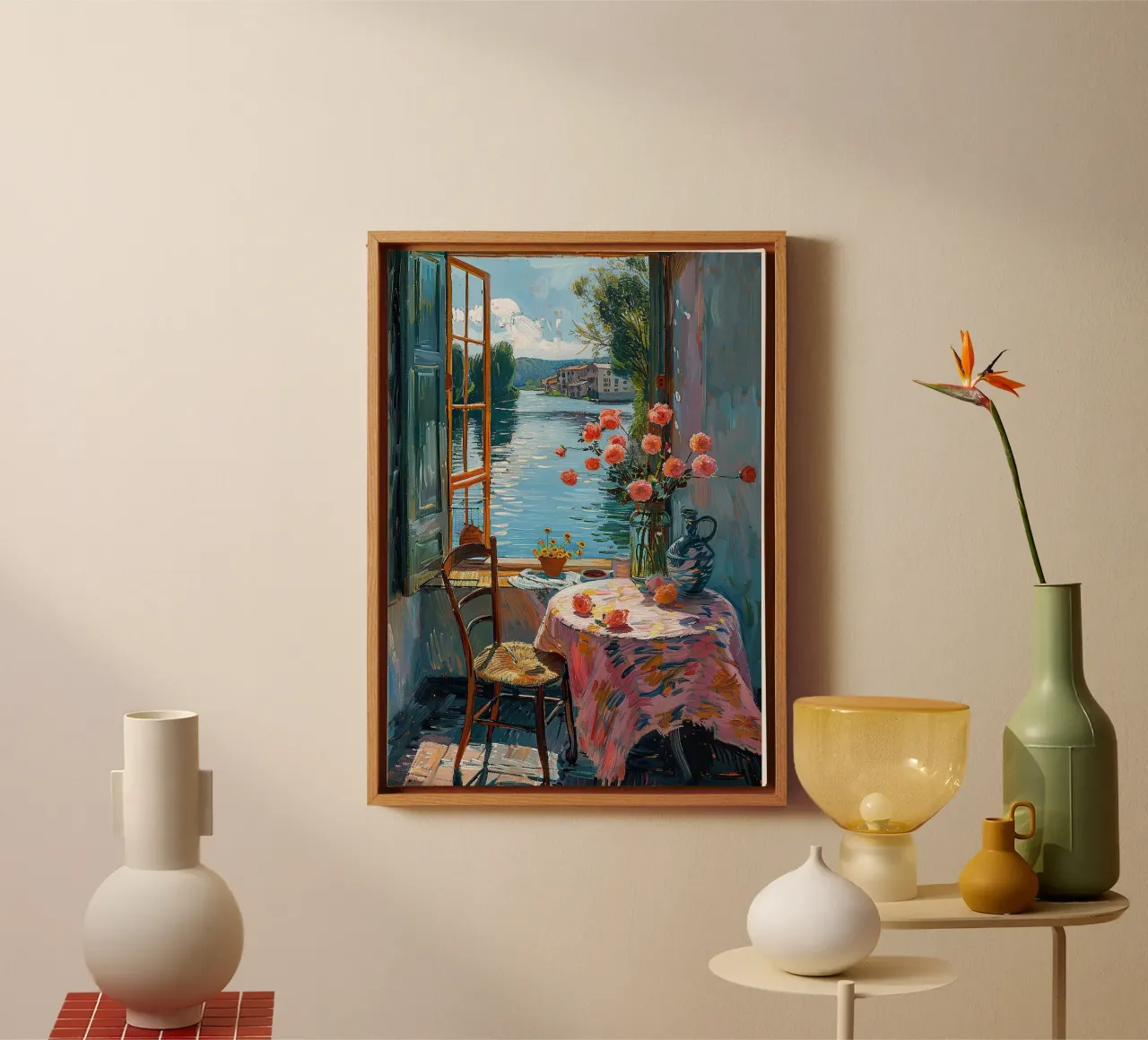 Il mondo ci aspetta tela con Cornice a cassetta da Nikis Art Studio