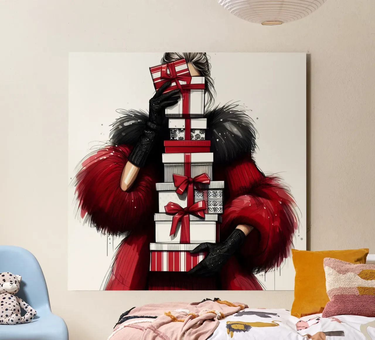 WEIHNACHTSEINKÄUFE IN PARIS Alu-Dibond von ARTOMATIC