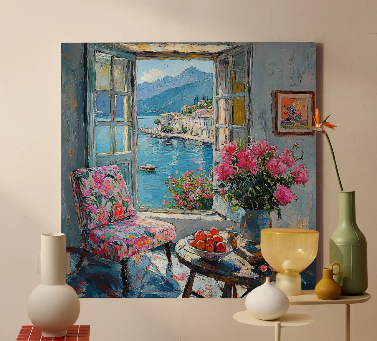 A Glimpse of Serenity canvas by Nikis Art Studio