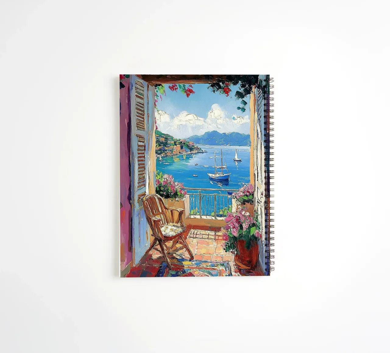 Matisse inspires Open Window spiral notebook by Nikis Art Studio