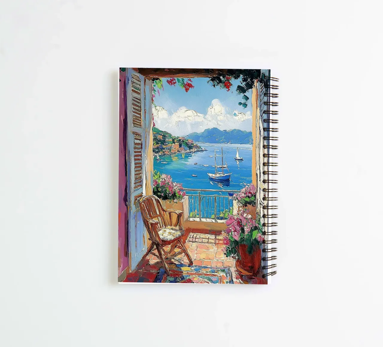 Matisse inspires Open Window spiral notebook by Nikis Art Studio