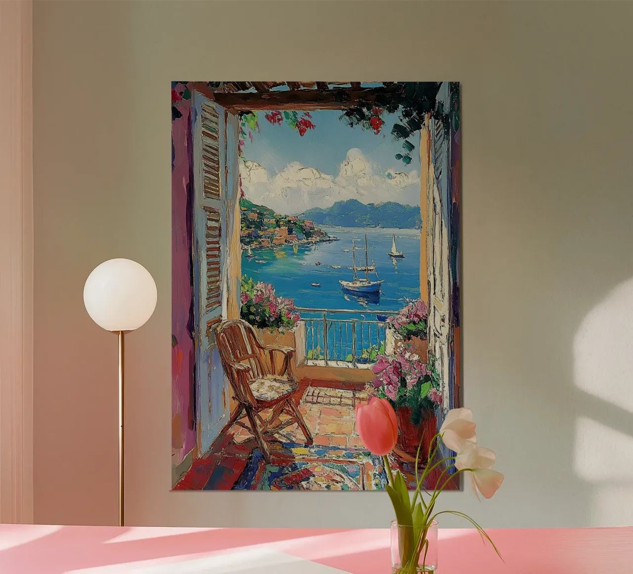 Matisse ispira la Finestra aperta poster con telaio in plastica da Nikis Art Studio