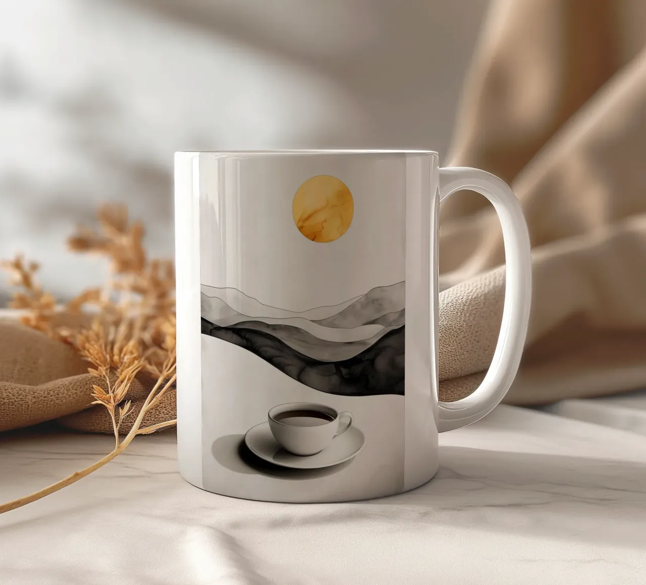 C'est l'heure du café mug en céramique de Justyna Jaszke JBJart