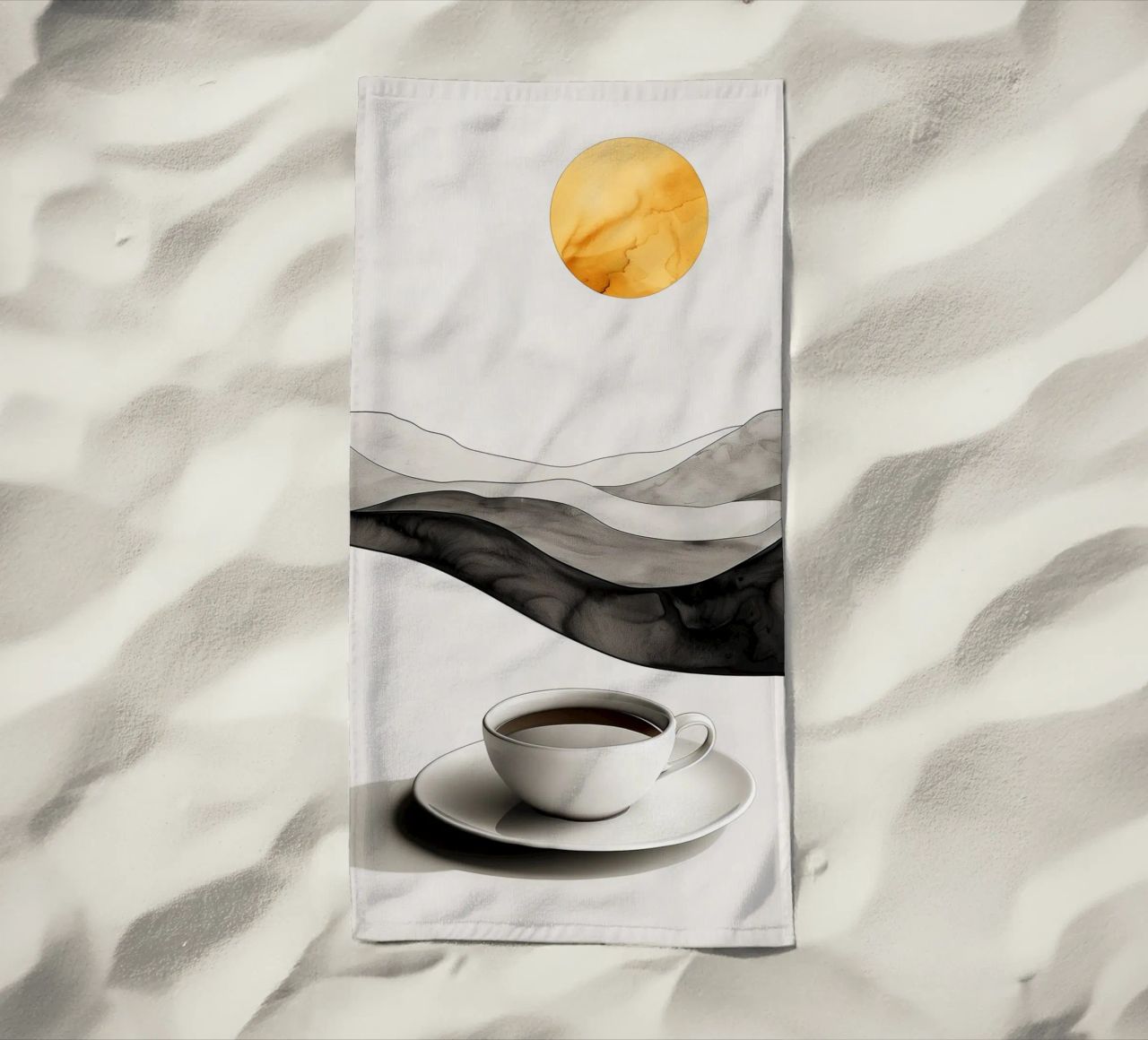 È l'ora del caffè telo mare da Justyna Jaszke JBJart