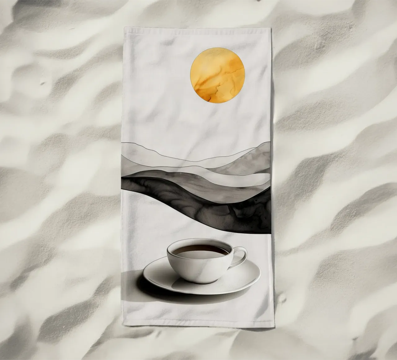 È l'ora del caffè telo mare da Justyna Jaszke JBJart