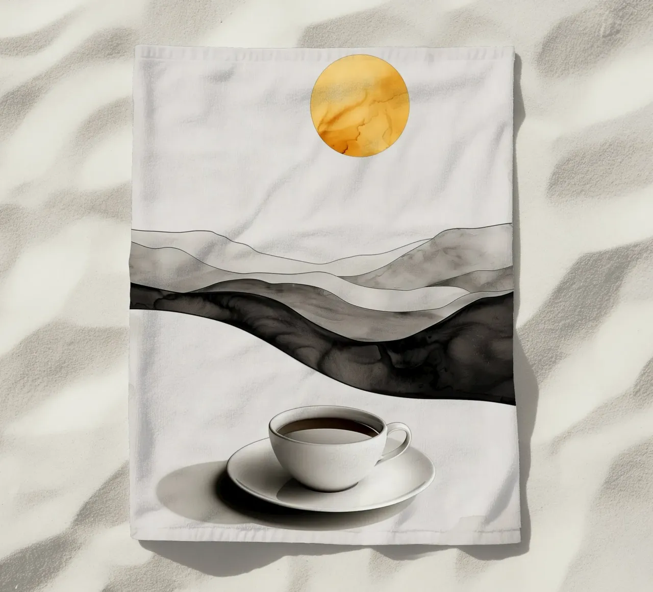 It's coffee time beach towel by Justyna Jaszke JBJart