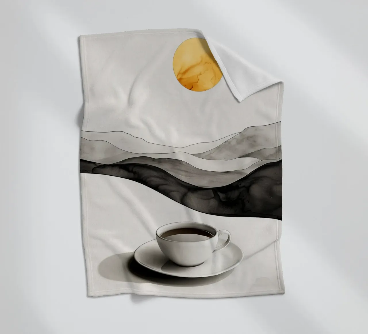 Es la hora del café manta de franela de Justyna Jaszke JBJart