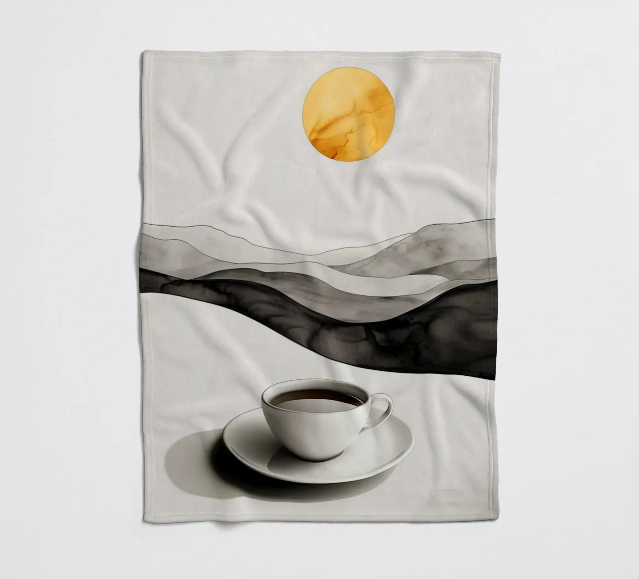 Es la hora del café manta de franela de Justyna Jaszke JBJart