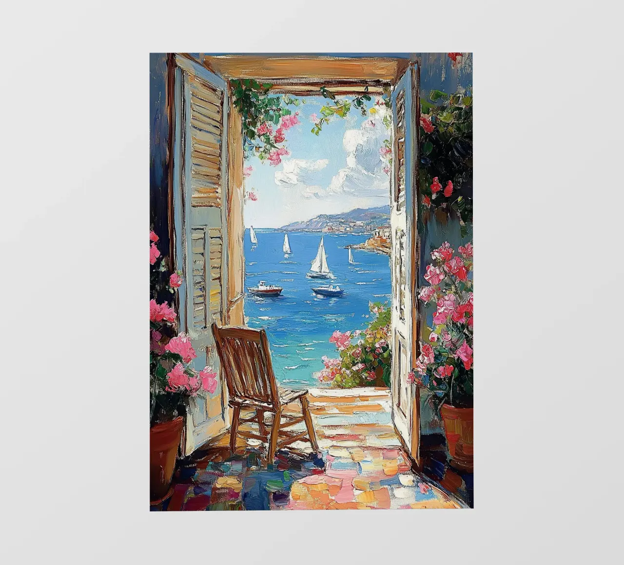 Matisse inspiriert Open Window "Durch Licht und Schatten" Backlit Folie von Nikis Art Studio