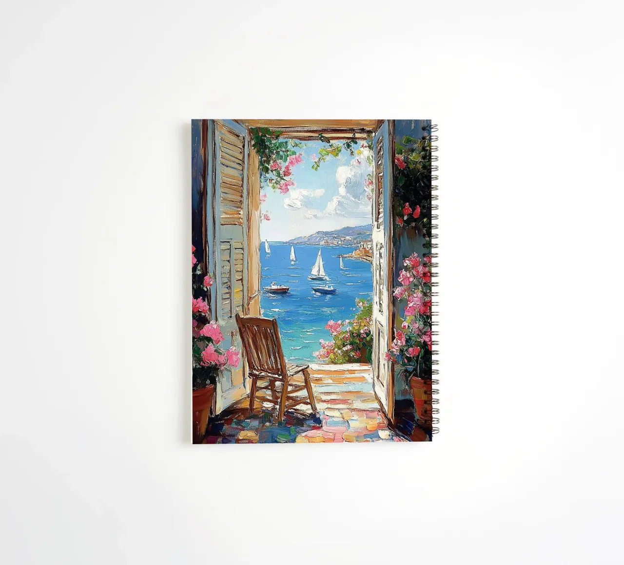 Matisse inspiriert Open Window "Through Light and Shadow" spiral notebook by Nikis Art Studio