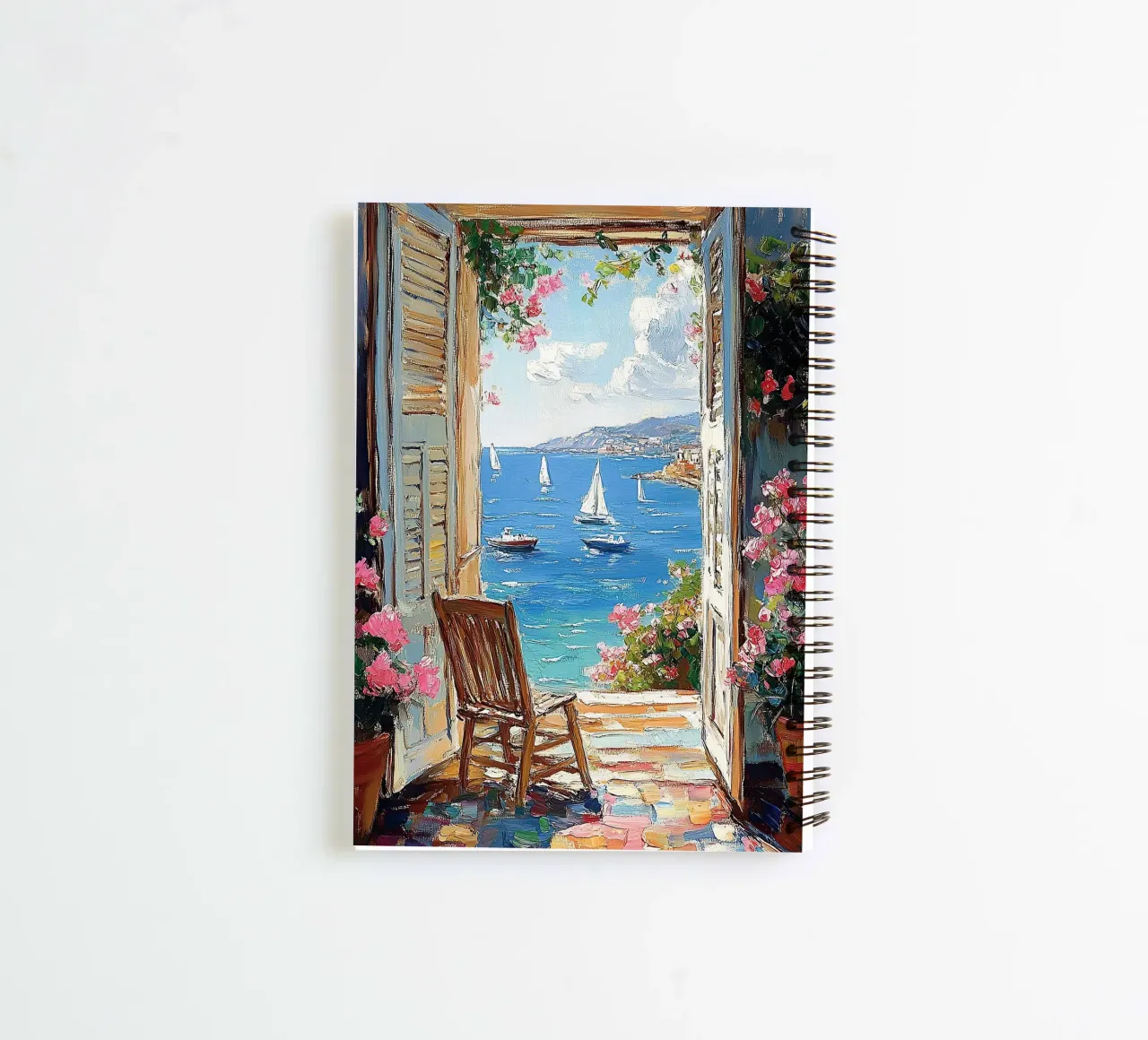 Matisse inspiriert Open Window "Through Light and Shadow" spiral notebook by Nikis Art Studio