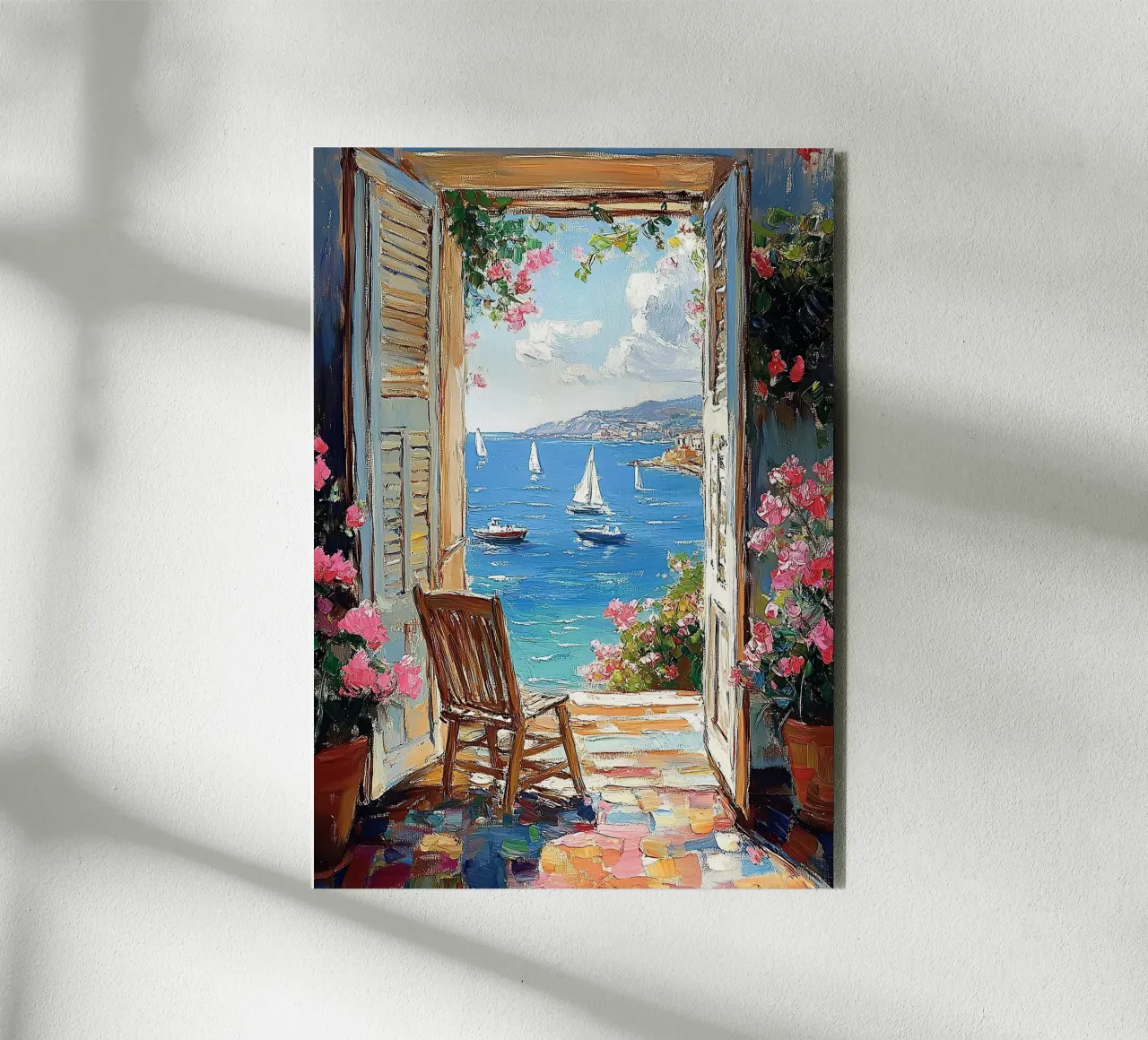 Matisse inspiriert Open Window "Through Light and Shadow" alu-dibond by Nikis Art Studio