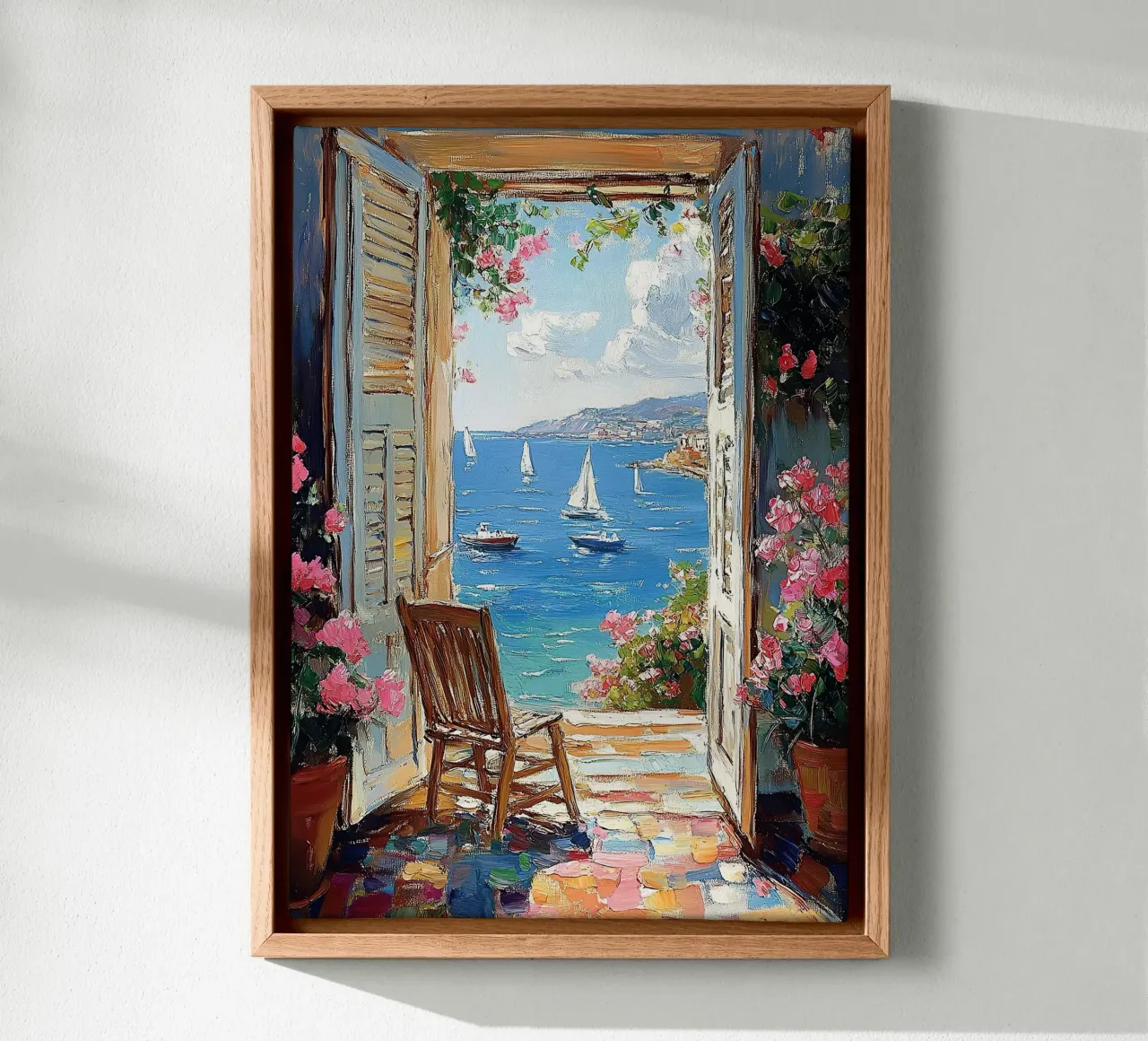 Matisse inspiriert Open Window "Through Light and Shadow" canvas by Nikis Art Studio