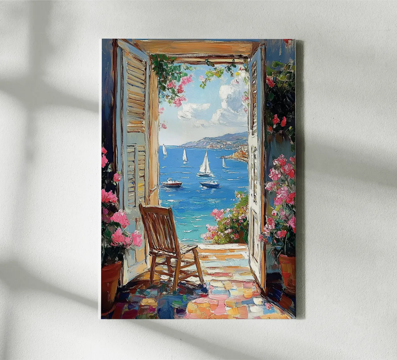 Matisse inspiriert Open Window "Through Light and Shadow" canvas by Nikis Art Studio
