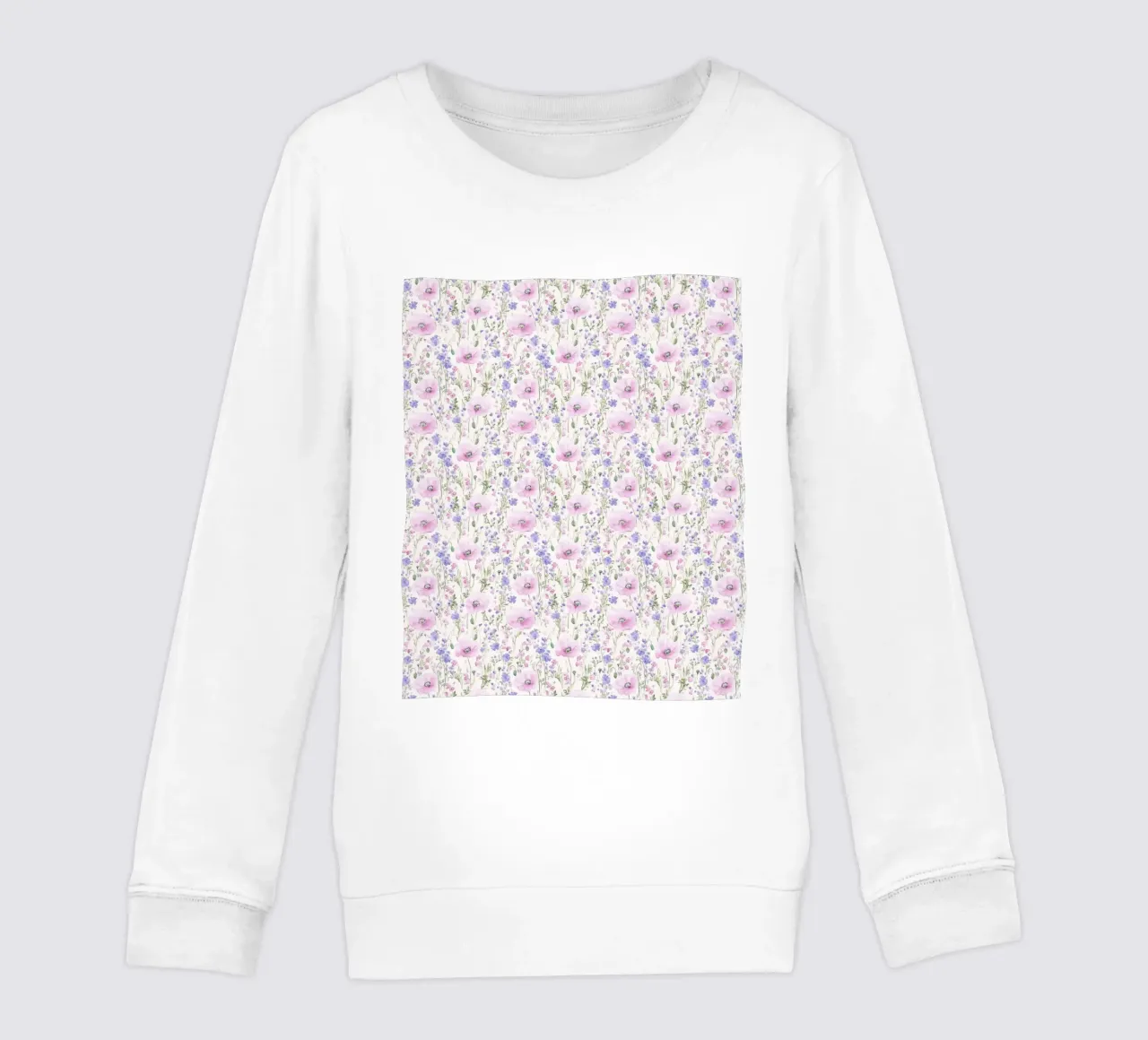 Vintage Botanical Pink Poppy Spring Flower Retro Floral Boho felpa bambino da Gentle Echoes Art