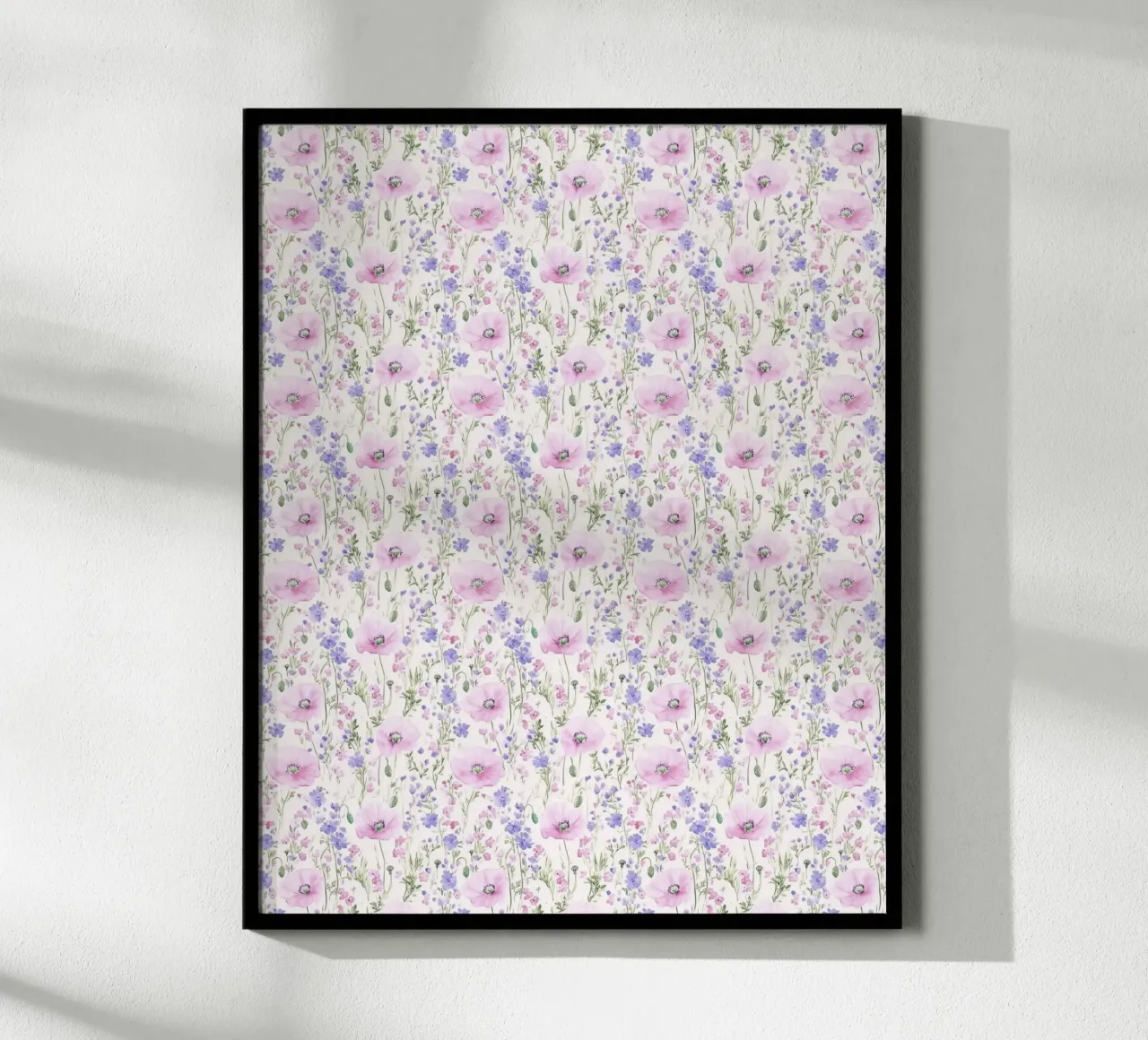 Vintage Botanical Pink Poppy Spring Flower Retro Floral Boho carta hahnemühle da Gentle Echoes Art