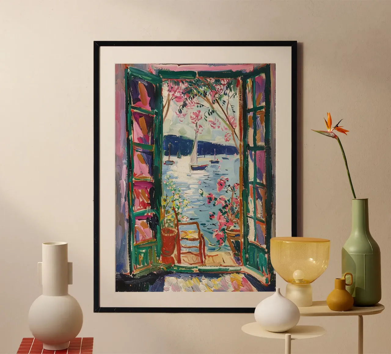 Matisse inspiriert Open Window "The Breeze Beckons" Hahnemühle von Nikis Art Studio