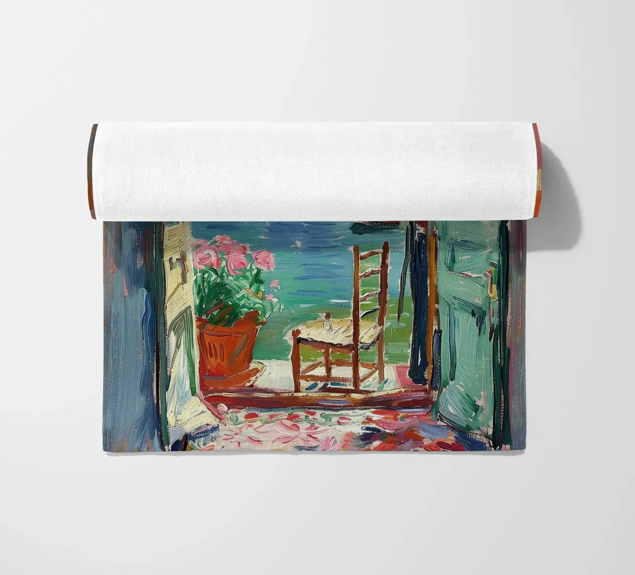 Henri Matisse ha ispirato "Un portale per la calma". telo mare da Nikis Art Studio
