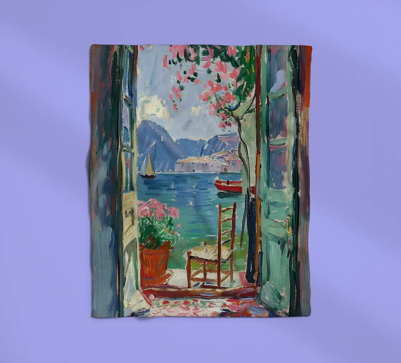Henri Matisse ha ispirato "Un portale per la calma". coperta in pile da Nikis Art Studio