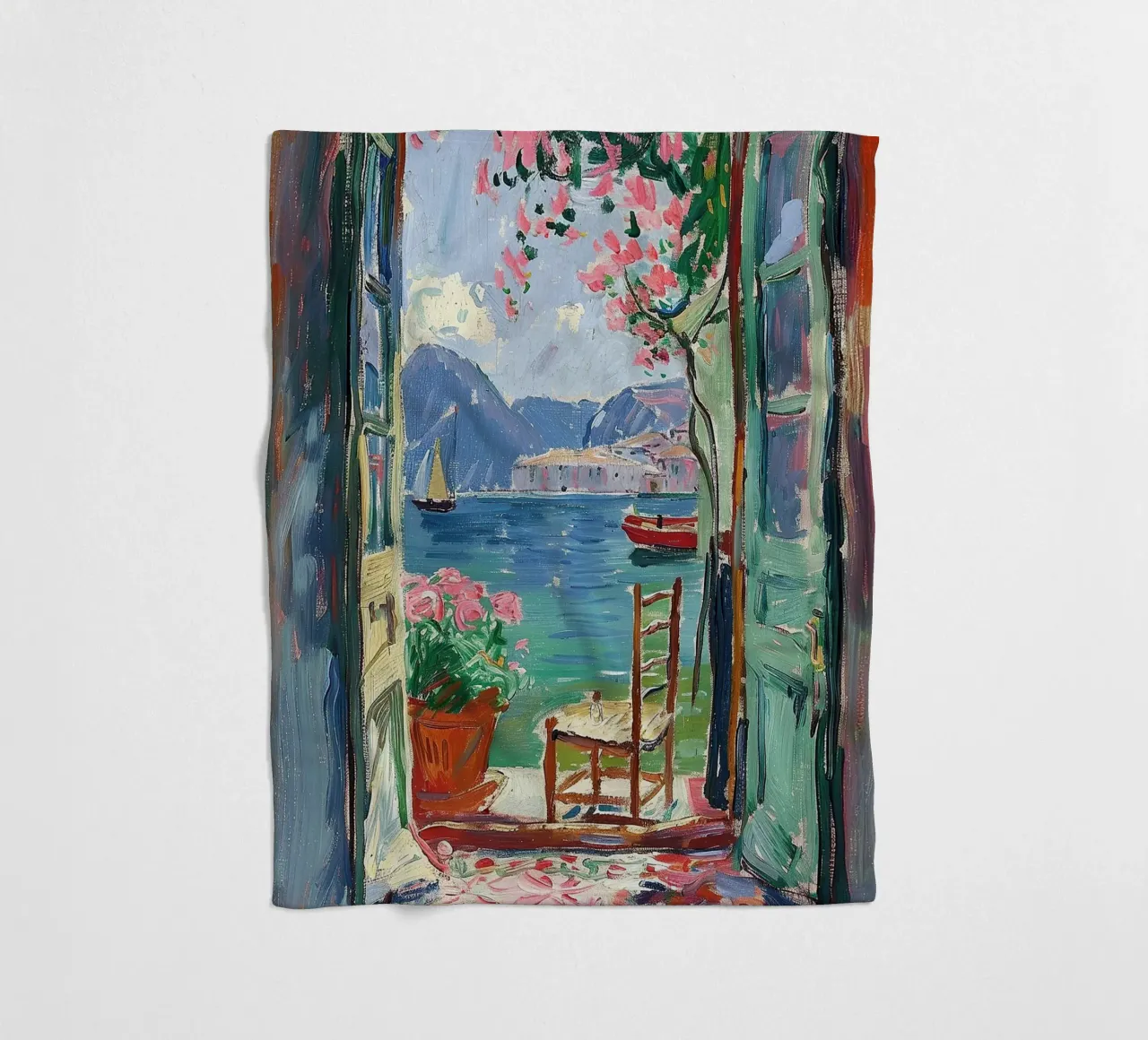 Henri Matisse ha ispirato "Un portale per la calma". coperta in pile da Nikis Art Studio