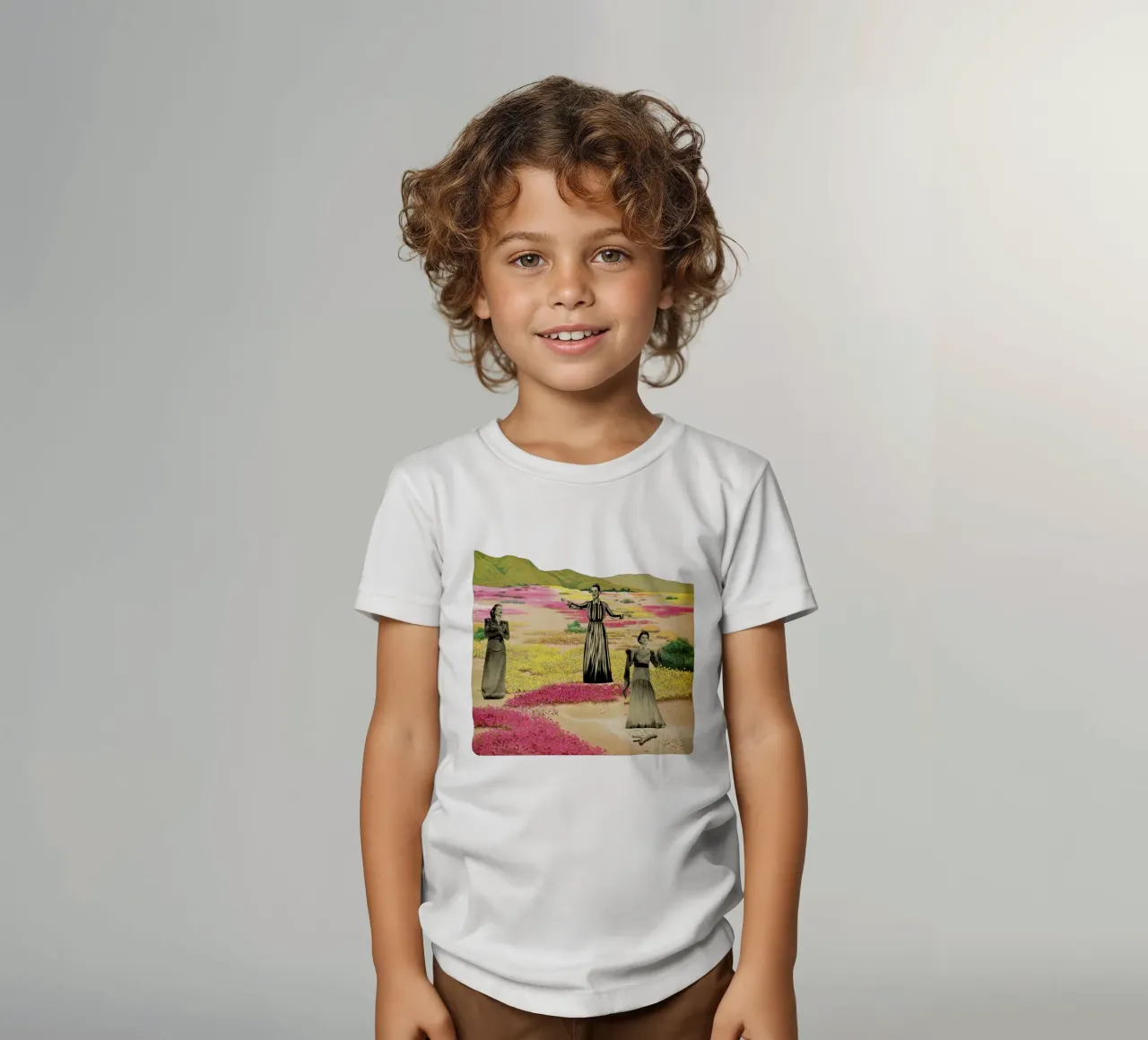 Human Cacti kids t-shirt by Cassia Beck Collage