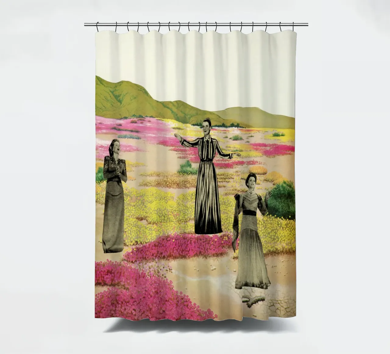 Human Cacti shower curtain by Cassia Beck Collage