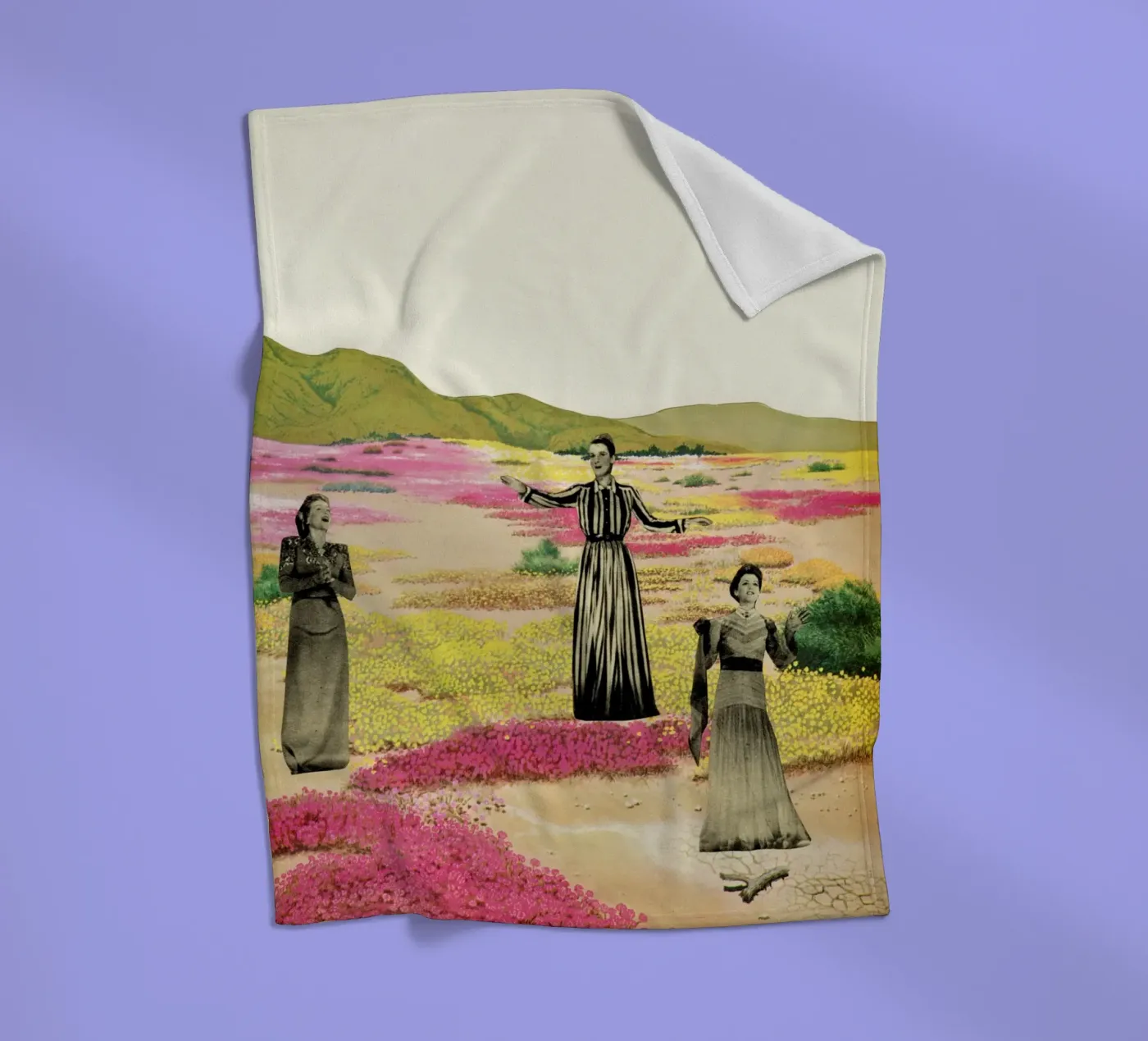 Menselijke cactussen fleecedeken van Cassia Beck Collage