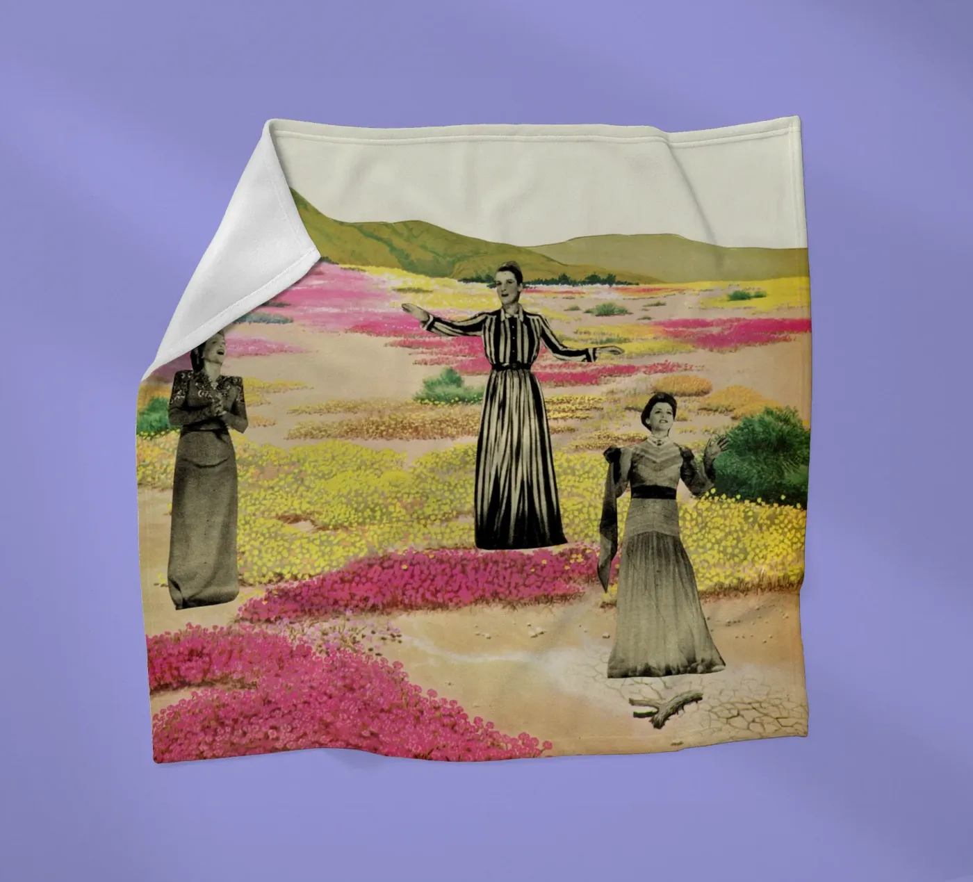 Menselijke cactussen fleecedeken van Cassia Beck Collage