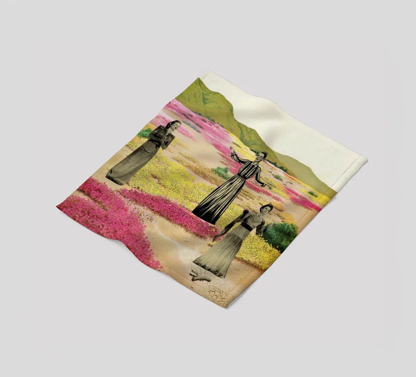 Menselijke cactussen fleecedeken van Cassia Beck Collage