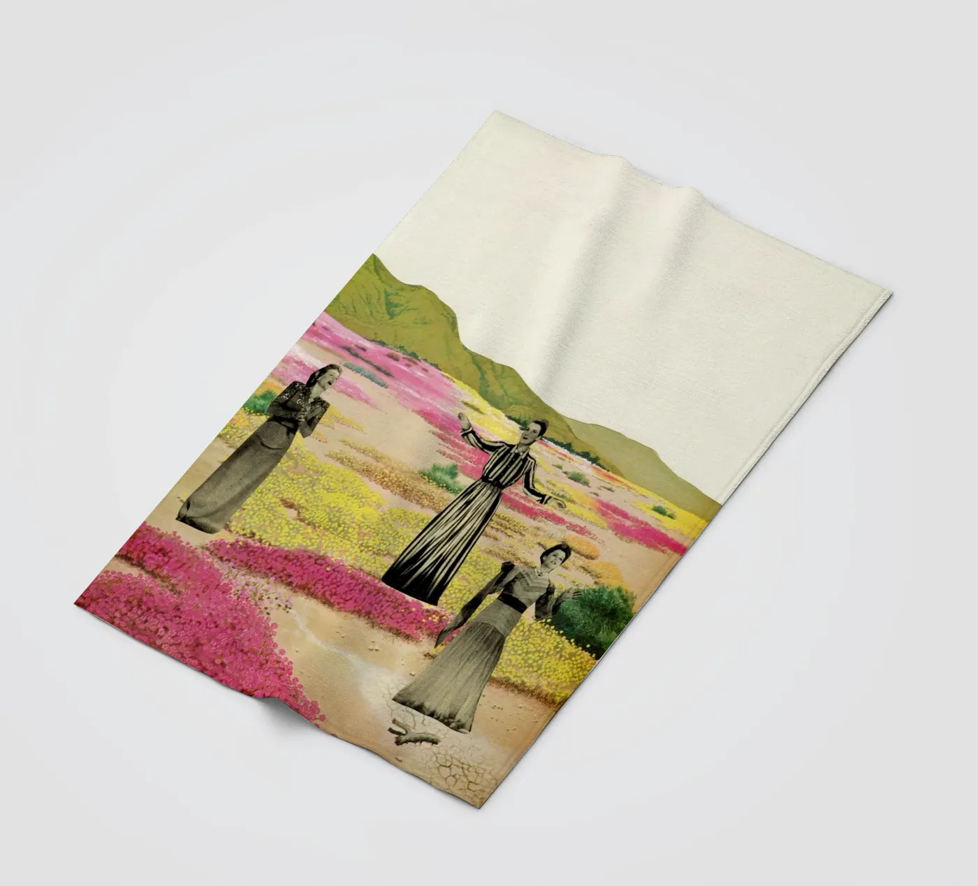 Menselijke cactussen fleecedeken van Cassia Beck Collage