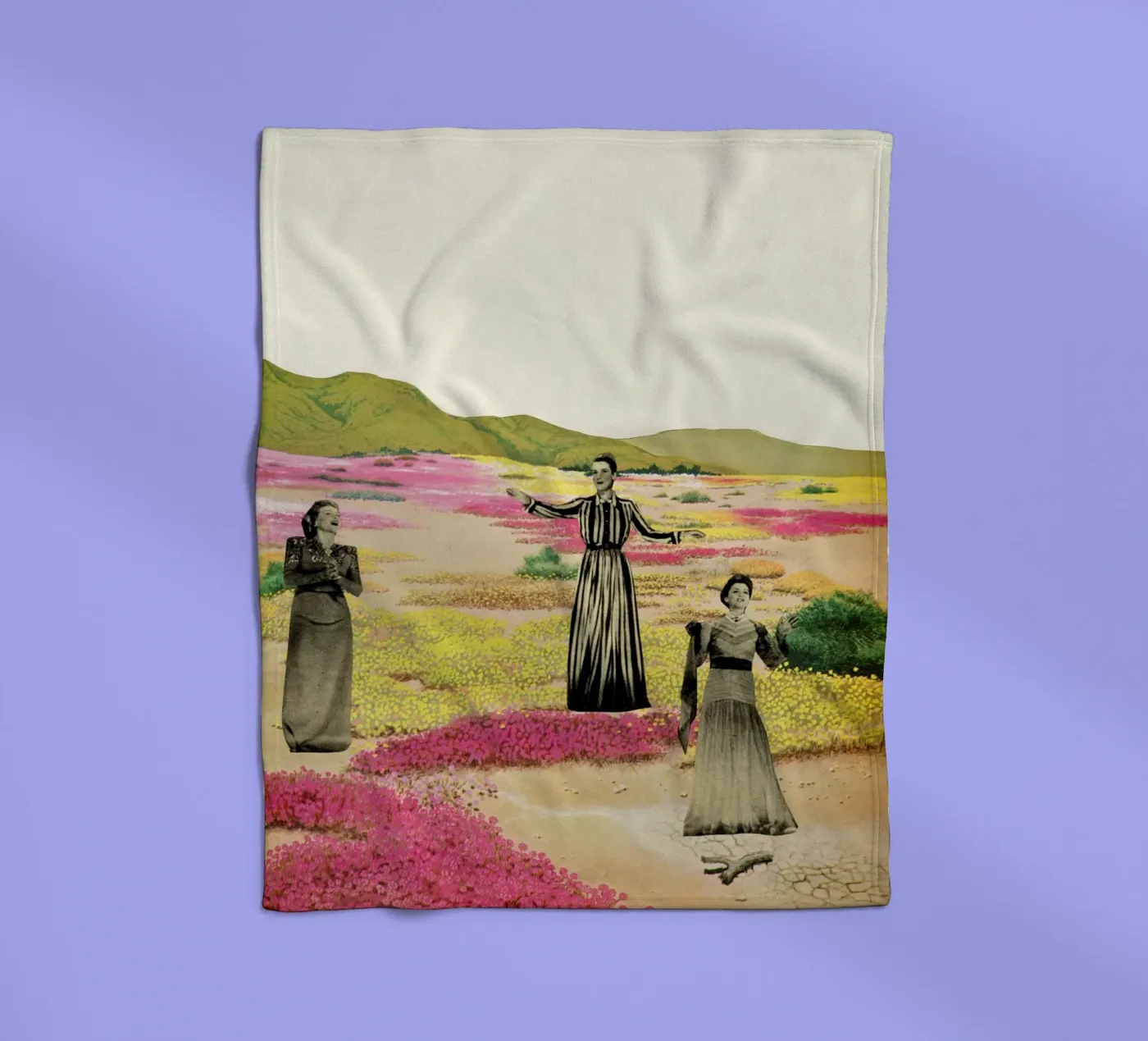 Menselijke cactussen fleecedeken van Cassia Beck Collage