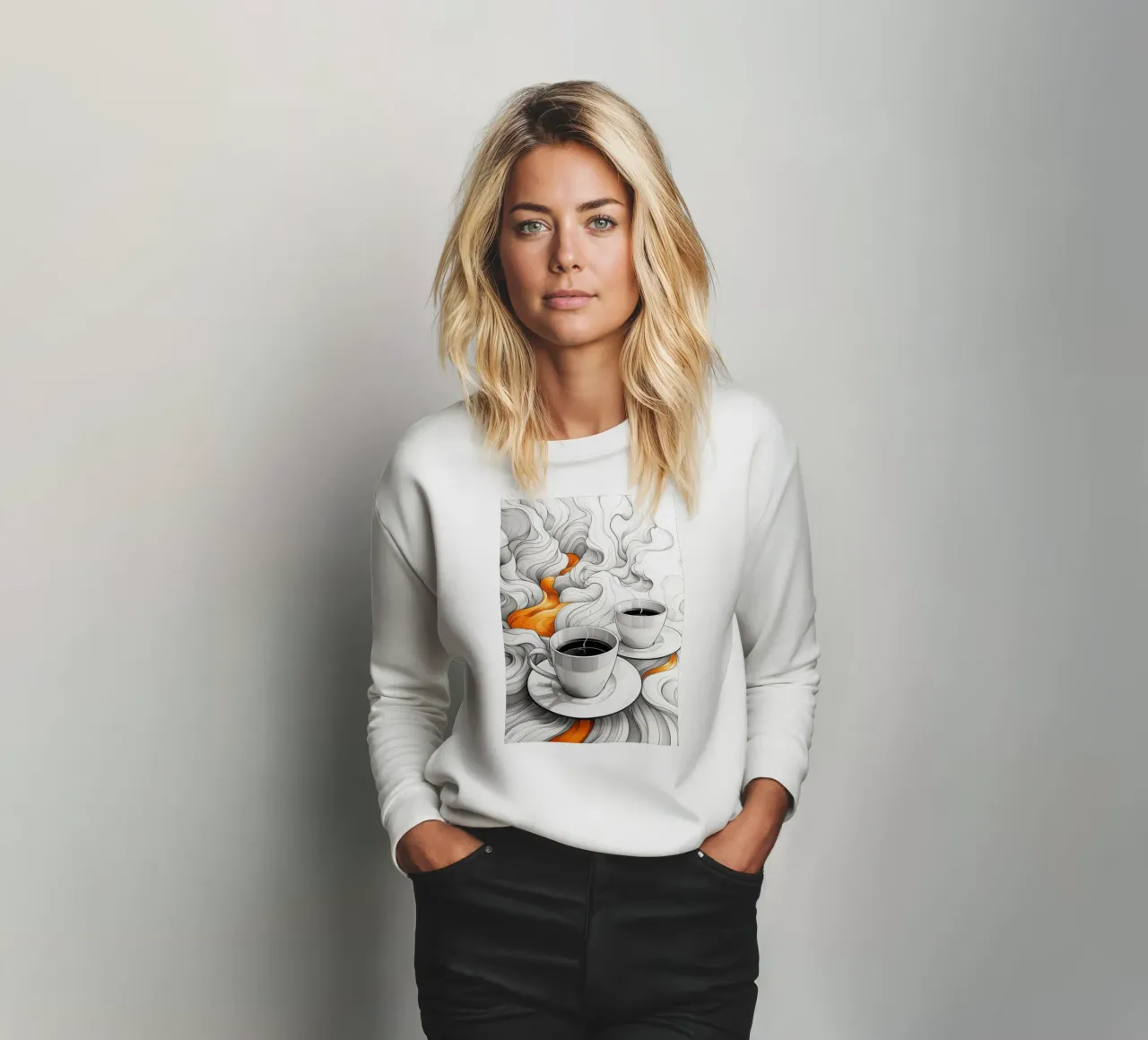 È l'ora del caffè espresso felpa da Justyna Jaszke JBJart
