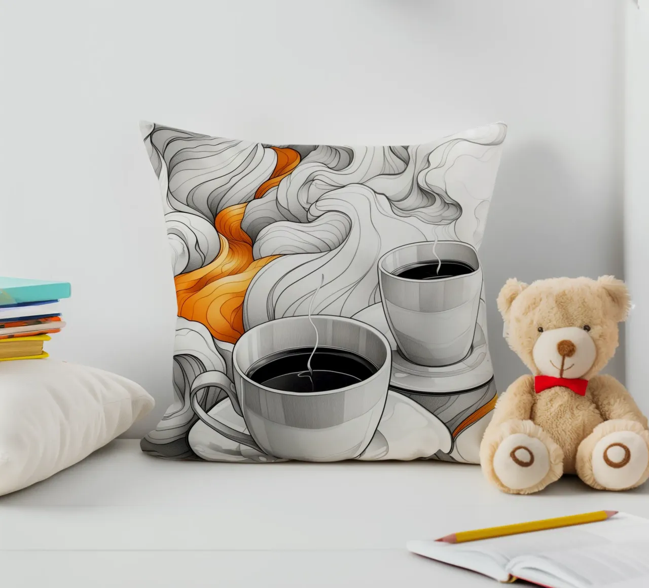 È l'ora del caffè espresso cuscino da Justyna Jaszke JBJart