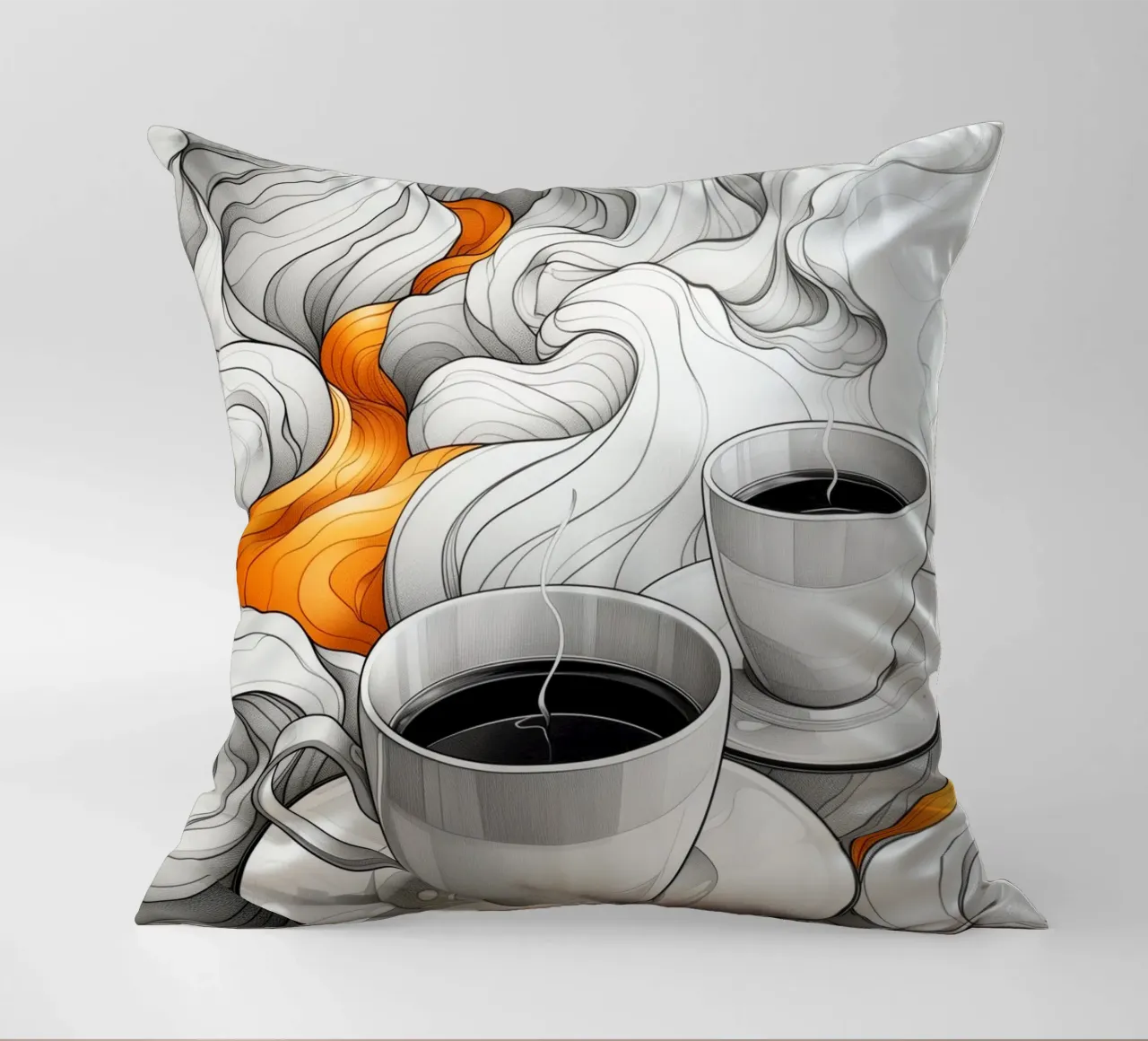 It's coffee time expresso decorative cushion by Justyna Jaszke JBJart