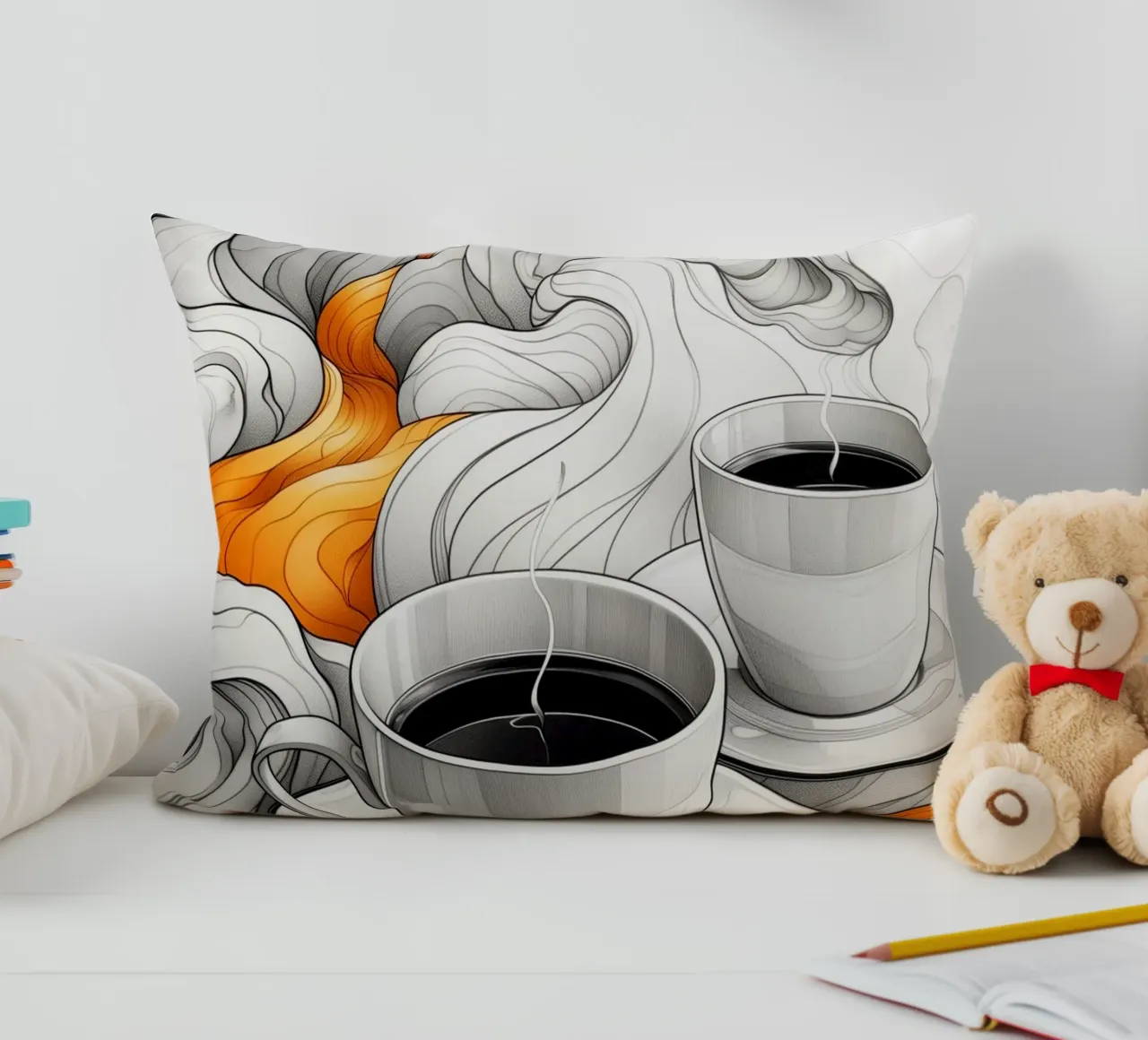It's coffee time expresso decorative cushion by Justyna Jaszke JBJart
