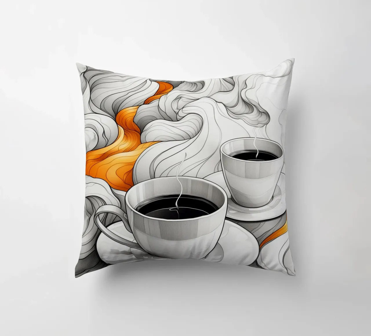 It's coffee time expresso decorative cushion by Justyna Jaszke JBJart