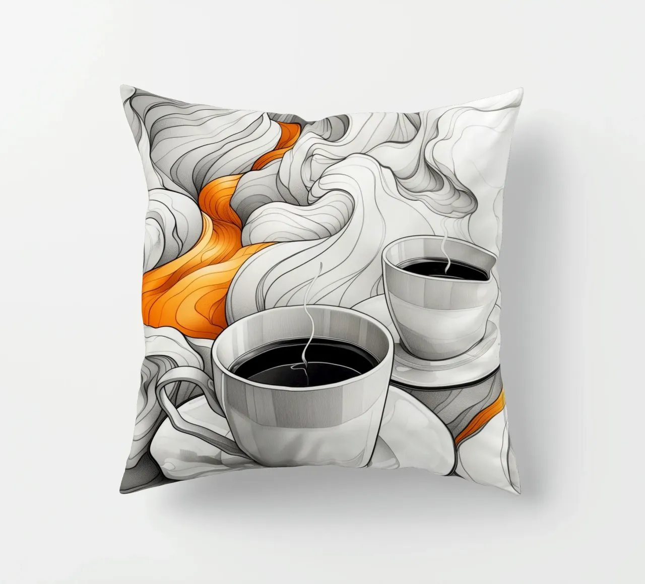 It's coffee time expresso decorative cushion by Justyna Jaszke JBJart