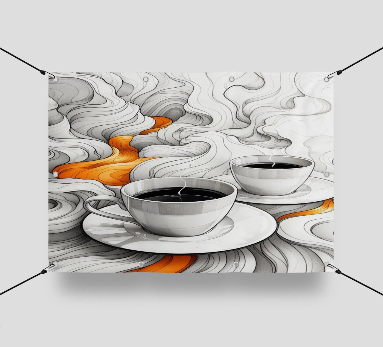 È l'ora del caffè espresso telo in pvc da Justyna Jaszke JBJart