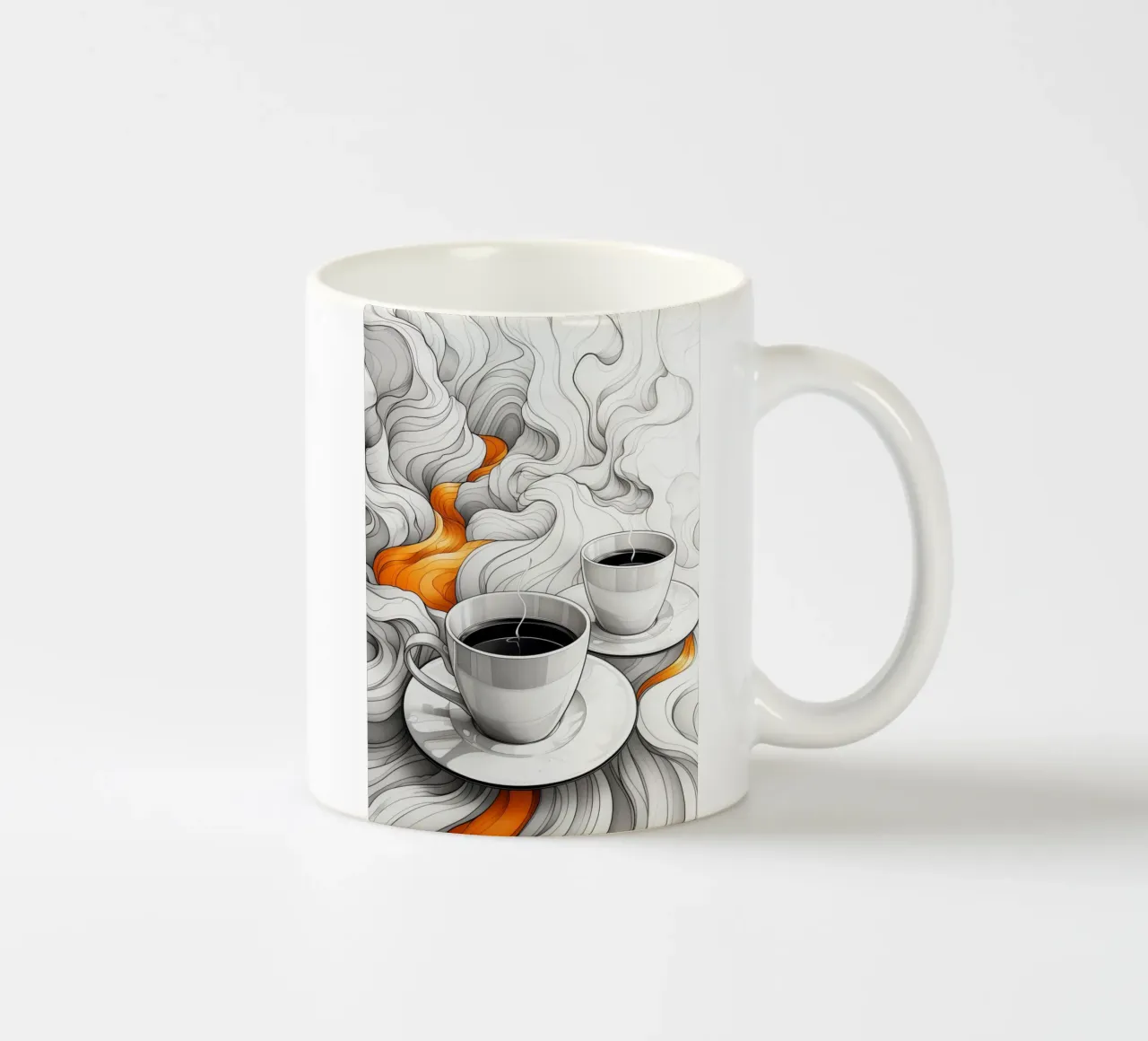 C'est l'heure du café expresso mug en céramique de Justyna Jaszke JBJart