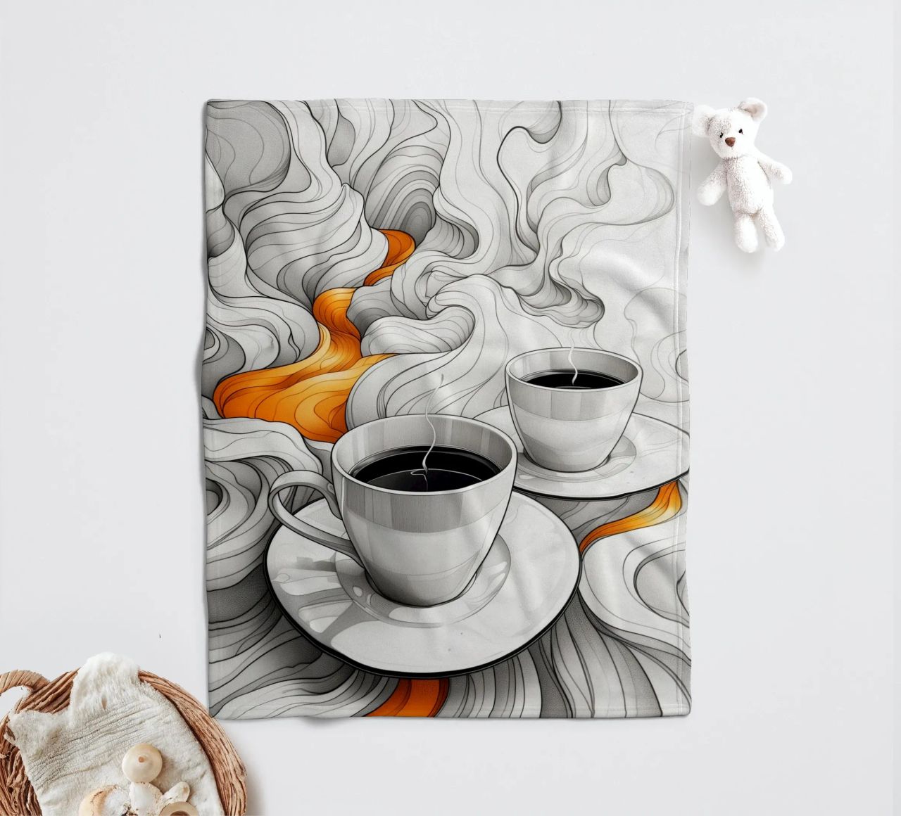 È l'ora del caffè espresso coperta in pile da Justyna Jaszke JBJart