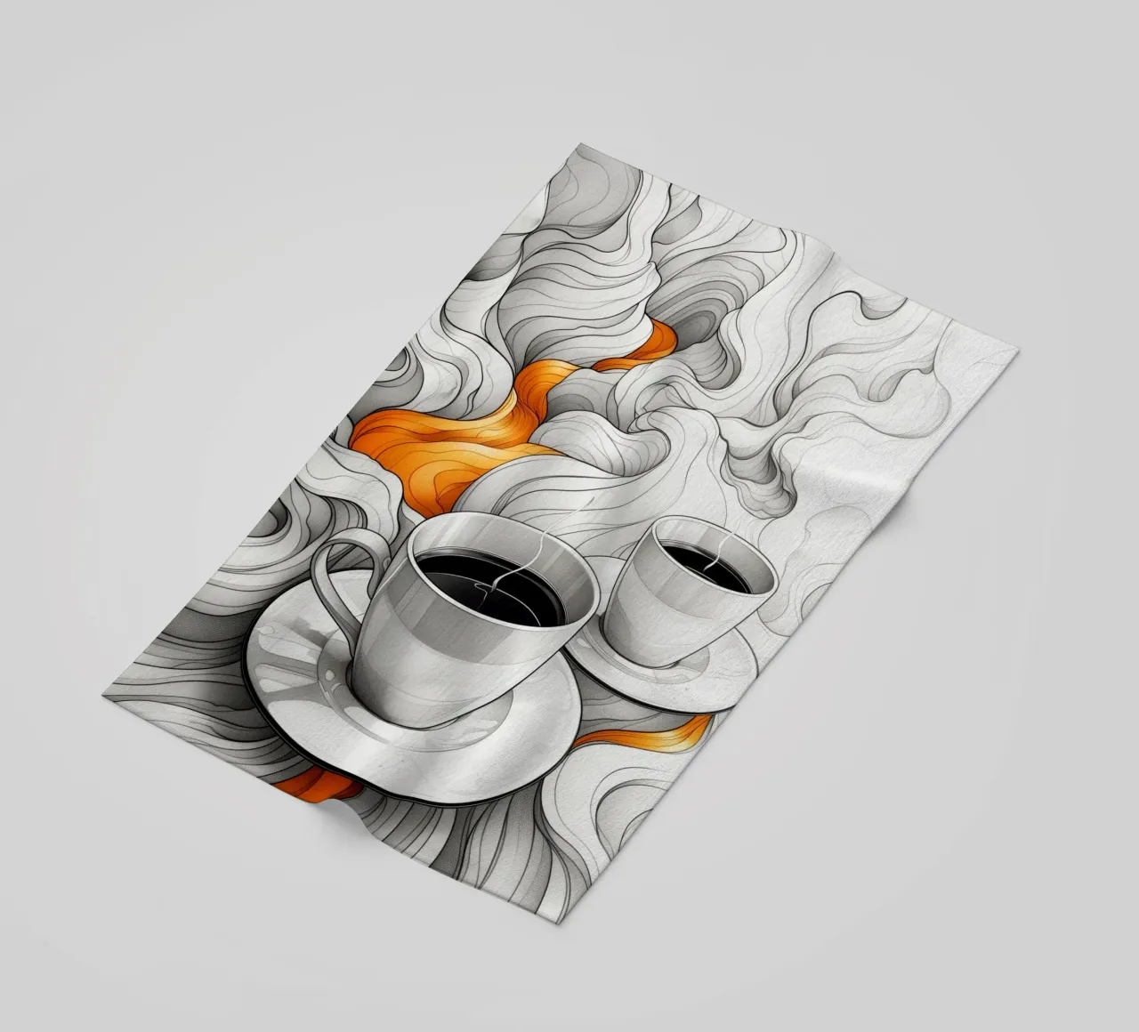 È l'ora del caffè espresso telo mare da Justyna Jaszke JBJart