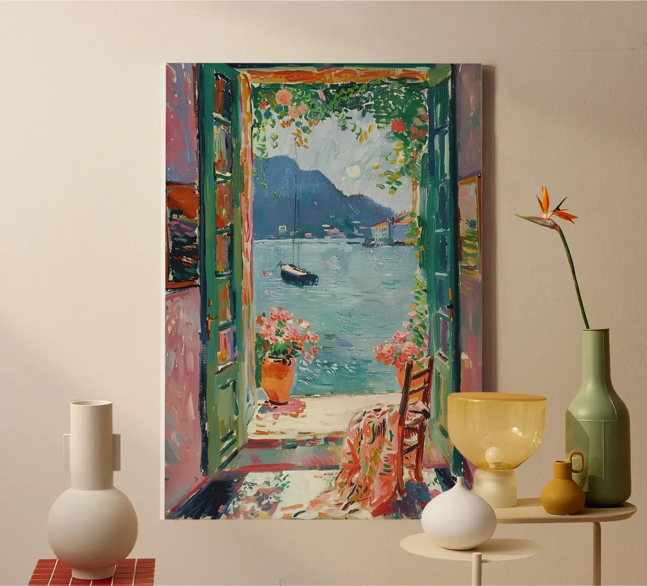 Reflections in the Breeze canvas by Nikis Art Studio
